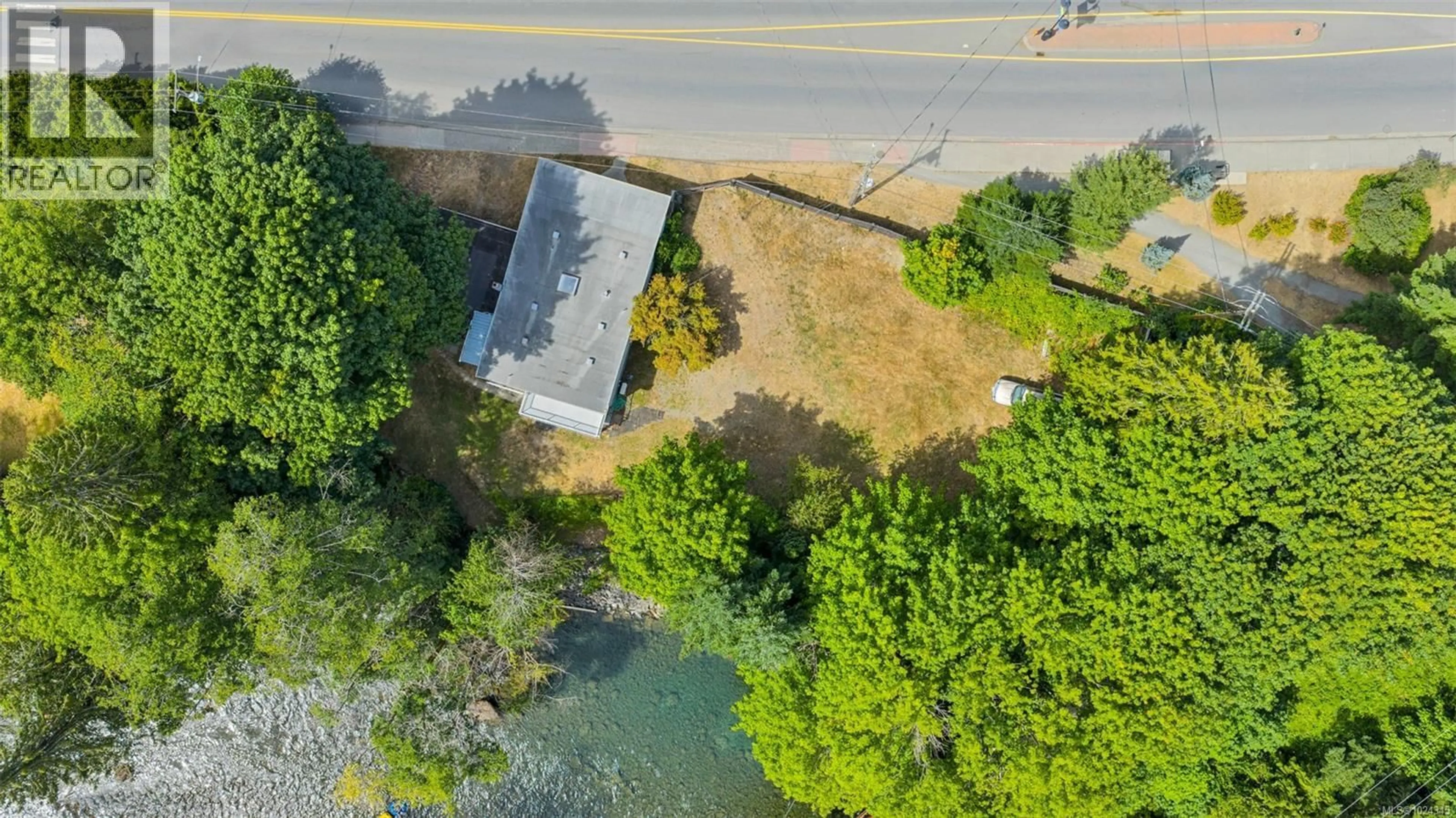 A pic from outside/outdoor area/front of a property/back of a property/a pic from drone, water/lake/river/ocean view for 160 COWICHAN LAKE ROAD, Lake Cowichan British Columbia V0R2G0