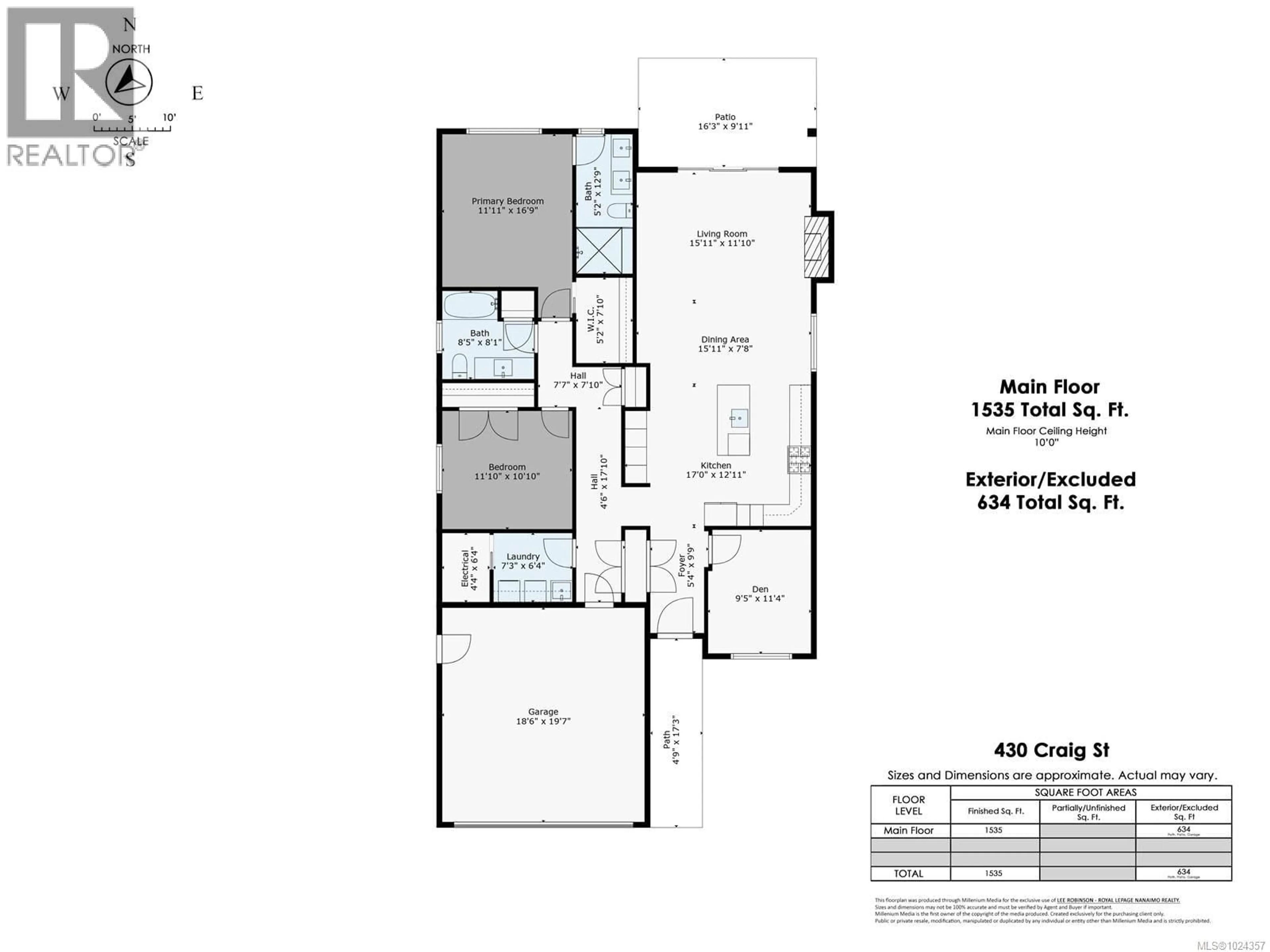 Floor plan for 430 CRAIG STREET, Parksville British Columbia V9P1L2