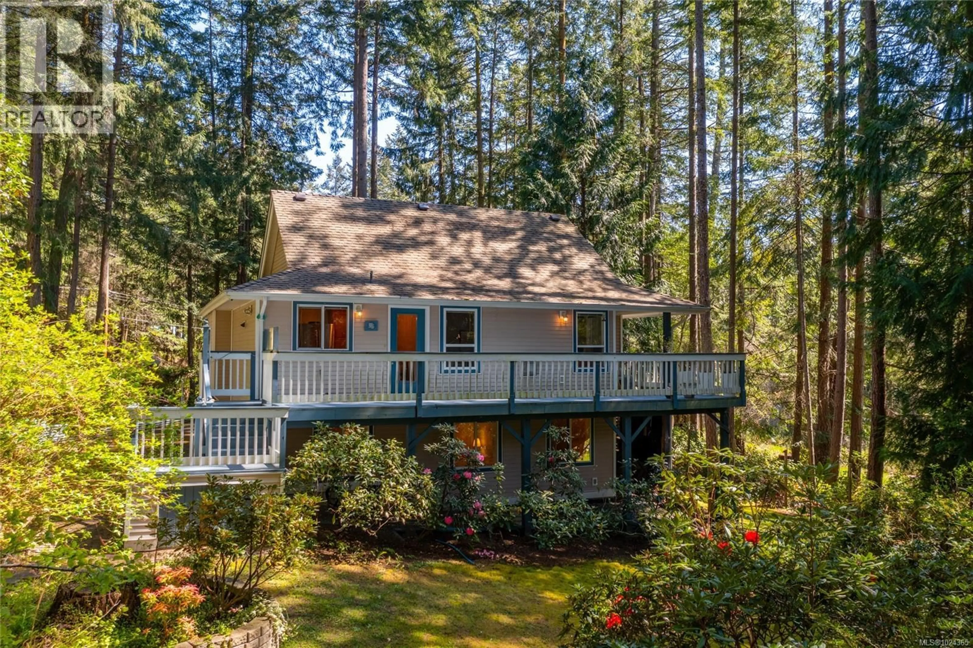 A pic from outside/outdoor area/front of a property/back of a property/a pic from drone, forest/trees view for 2705 GALLEY CRESCENT, Pender Island British Columbia V0N2M2