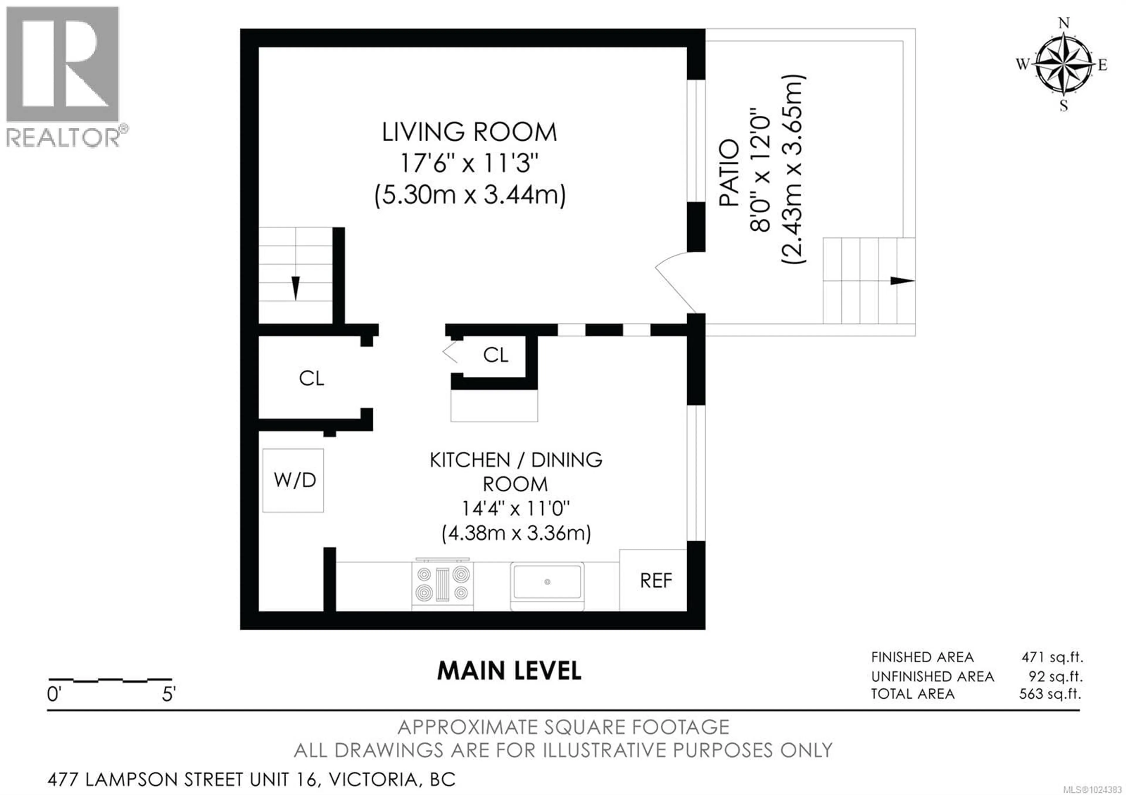 Floor plan for 16 - 477 LAMPSON STREET, Esquimalt British Columbia V9A5Z4