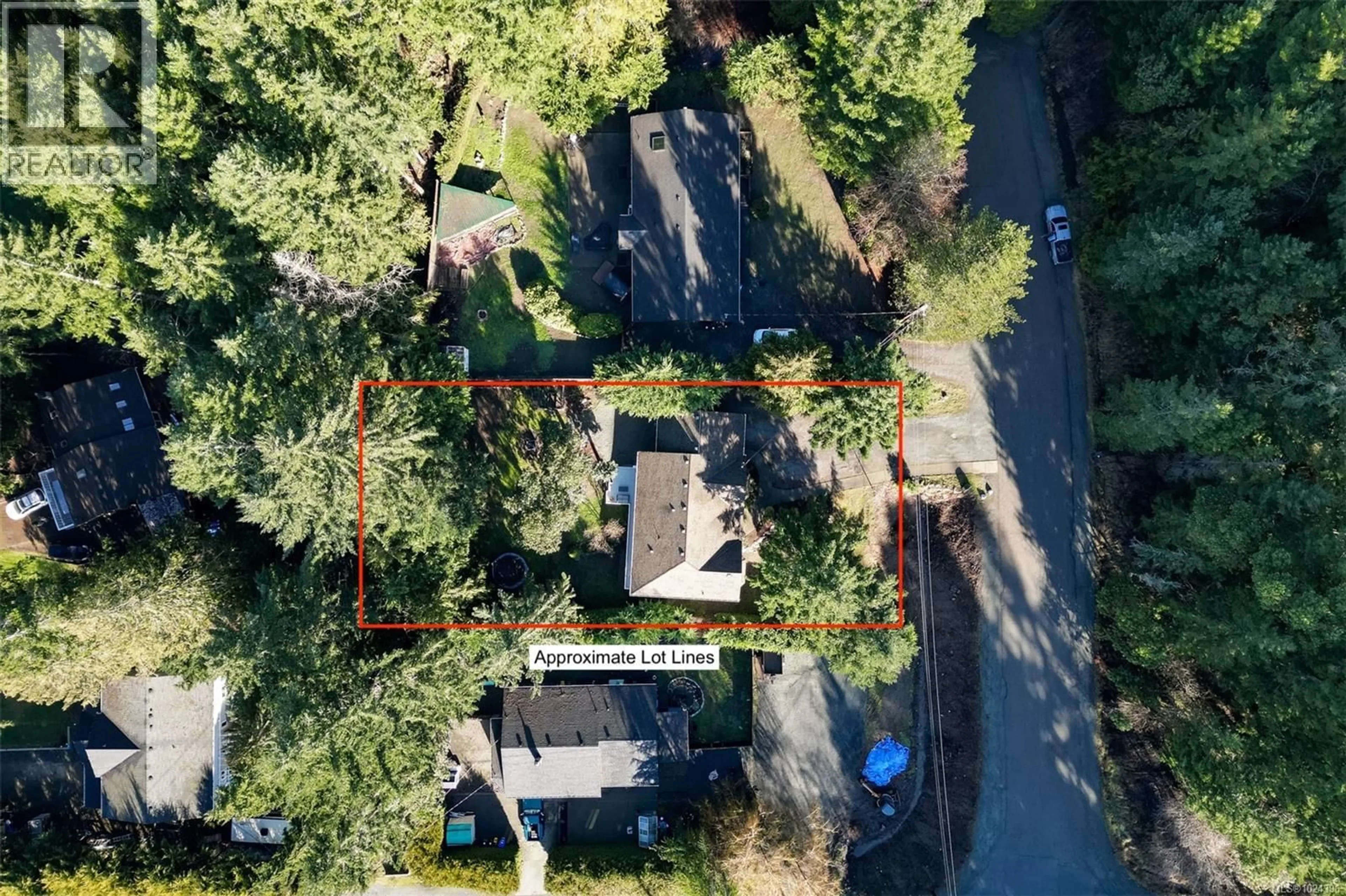 A pic from outside/outdoor area/front of a property/back of a property/a pic from drone, forest/trees view for 2750 SCOBHAL ROAD, Shawnigan Lake British Columbia V8H2E8
