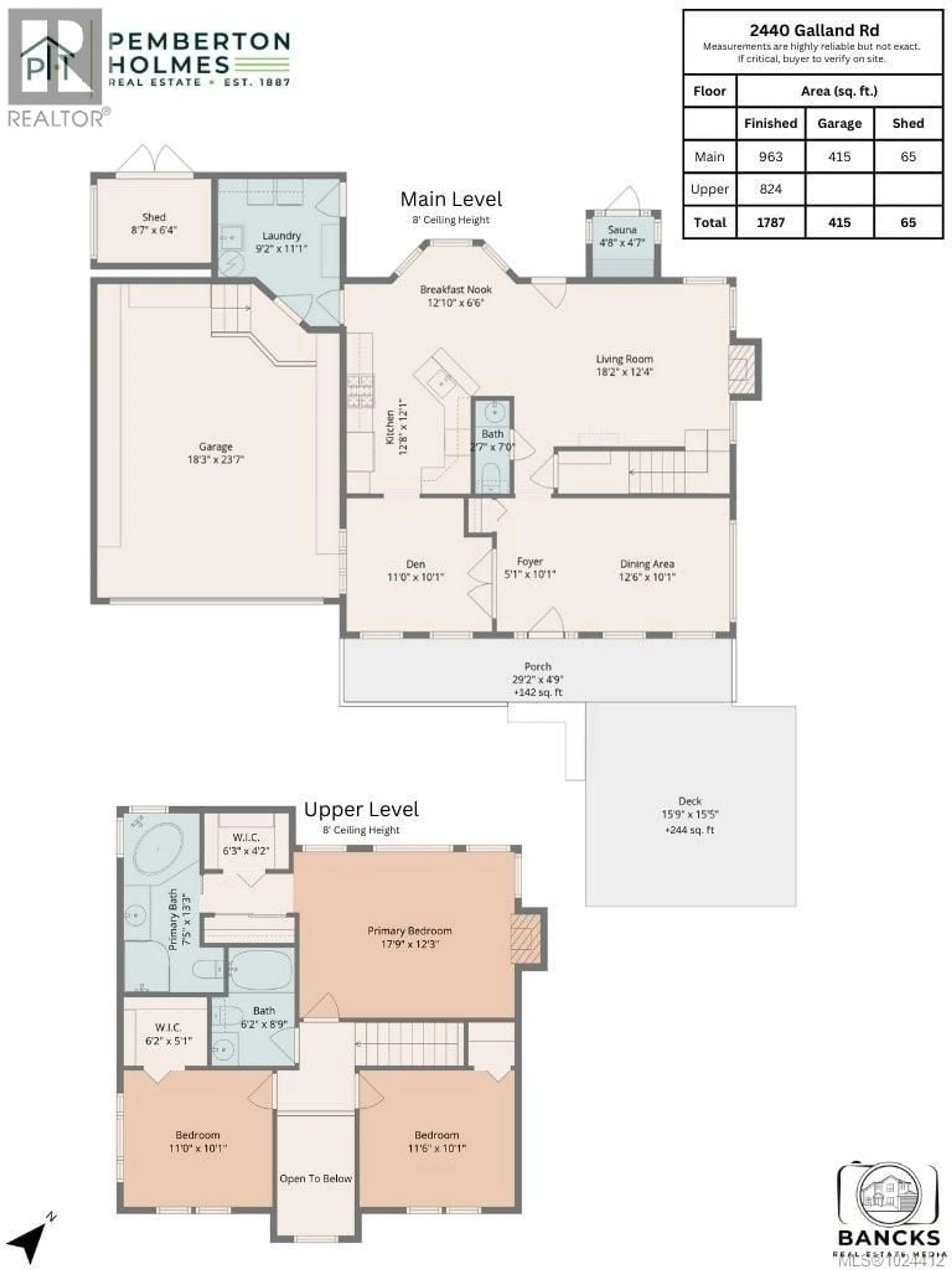 Floor plan for 2440 GALLAND ROAD, Shawnigan Lake British Columbia V8H2B1