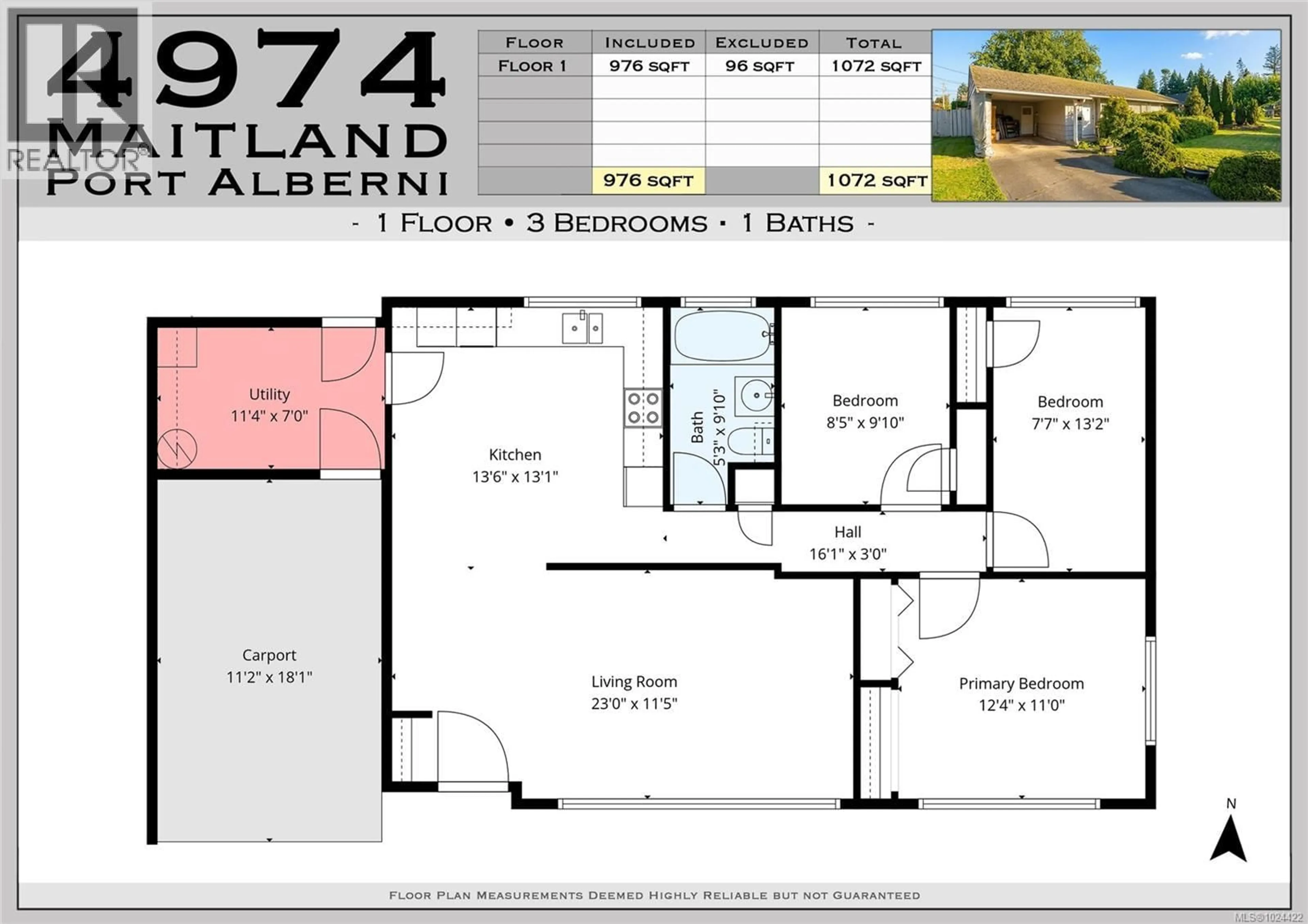 Floor plan for 4974 MAITLAND STREET, Port Alberni British Columbia V9Y3W3