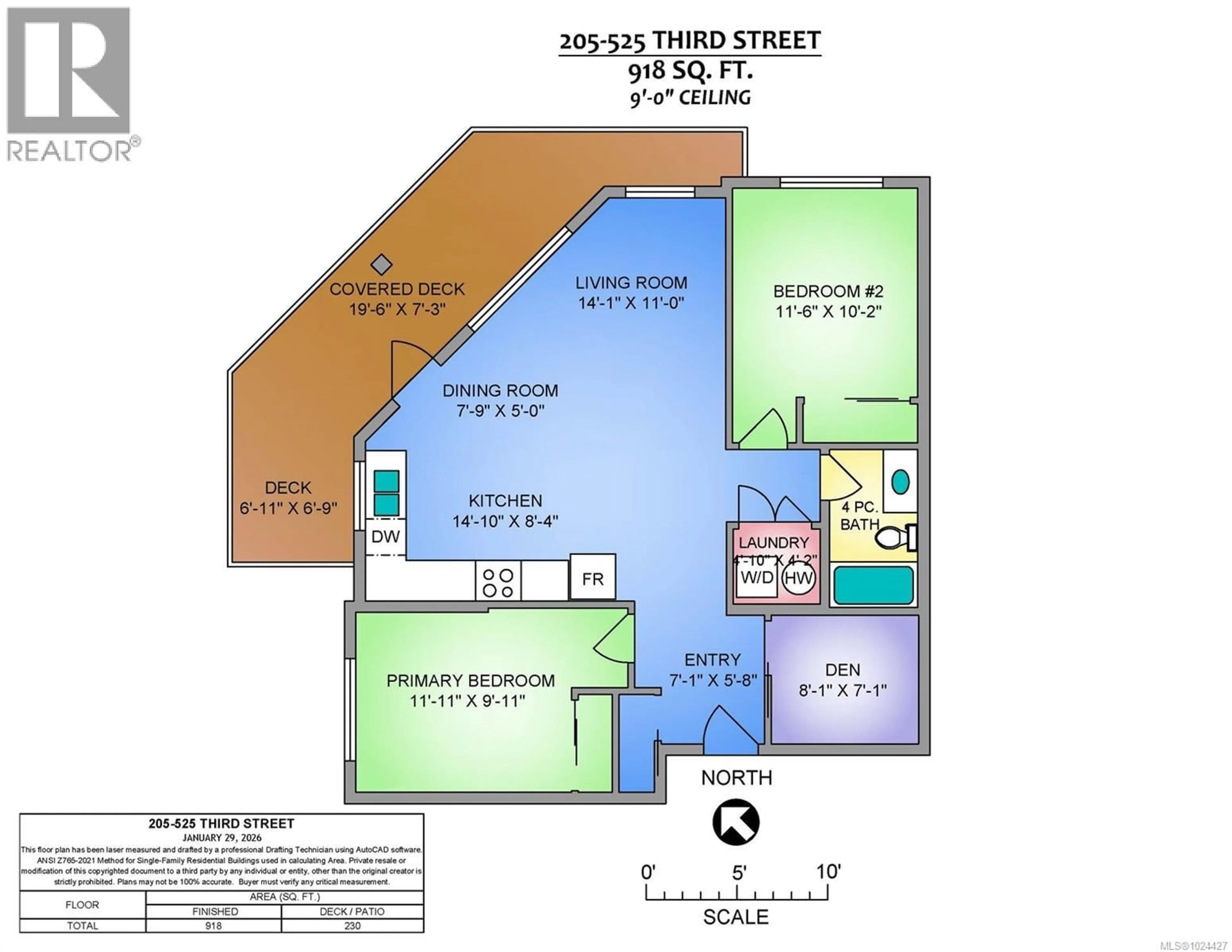 Floor plan for 205 - 525 THIRD STREET, Nanaimo British Columbia V9R1W7
