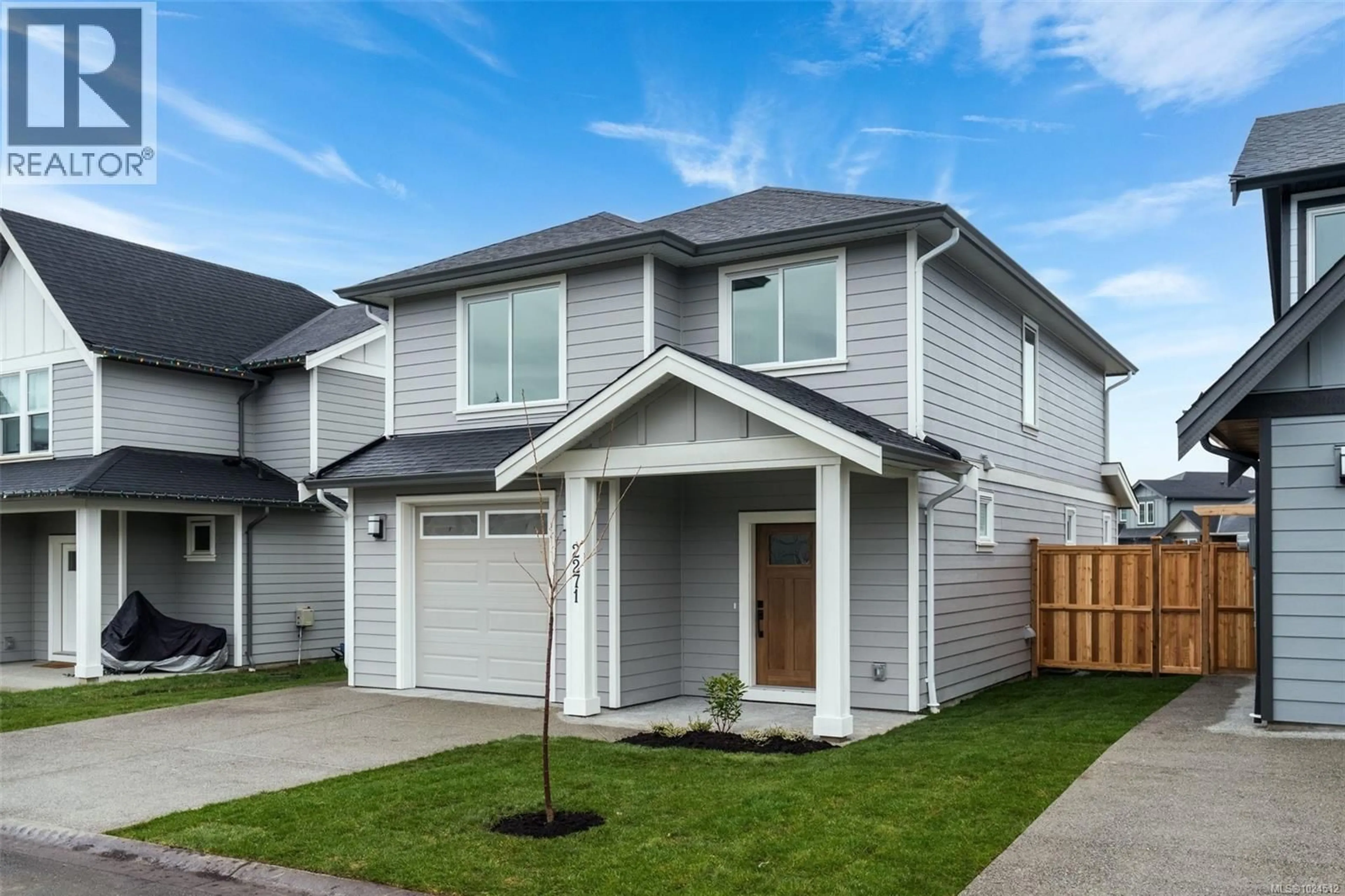 Home with vinyl exterior material, street for 2271 EVELYN LANE, Sooke British Columbia V9Z0W3