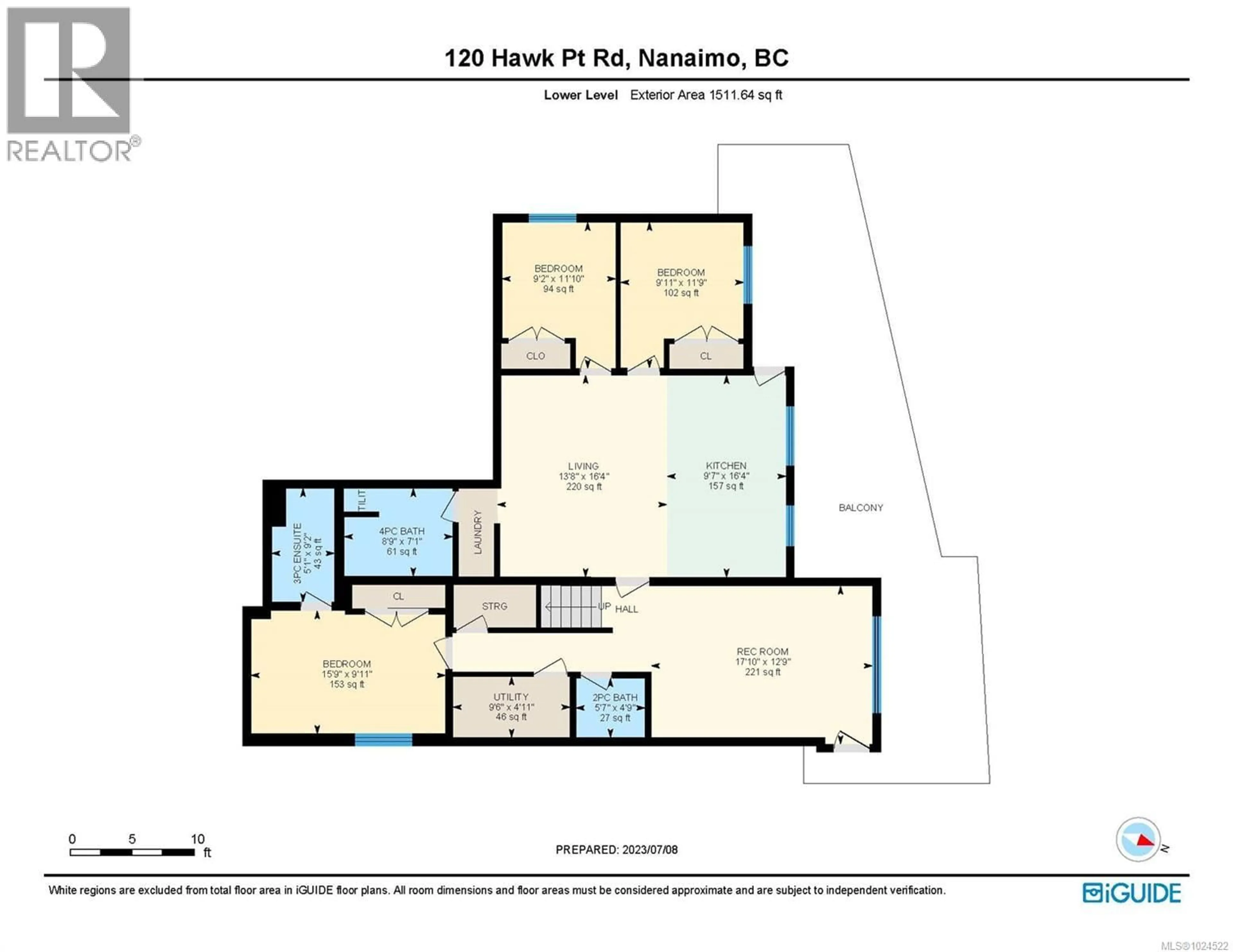 Floor plan for 120 HAWK POINT ROAD, Nanaimo British Columbia V9T5W2
