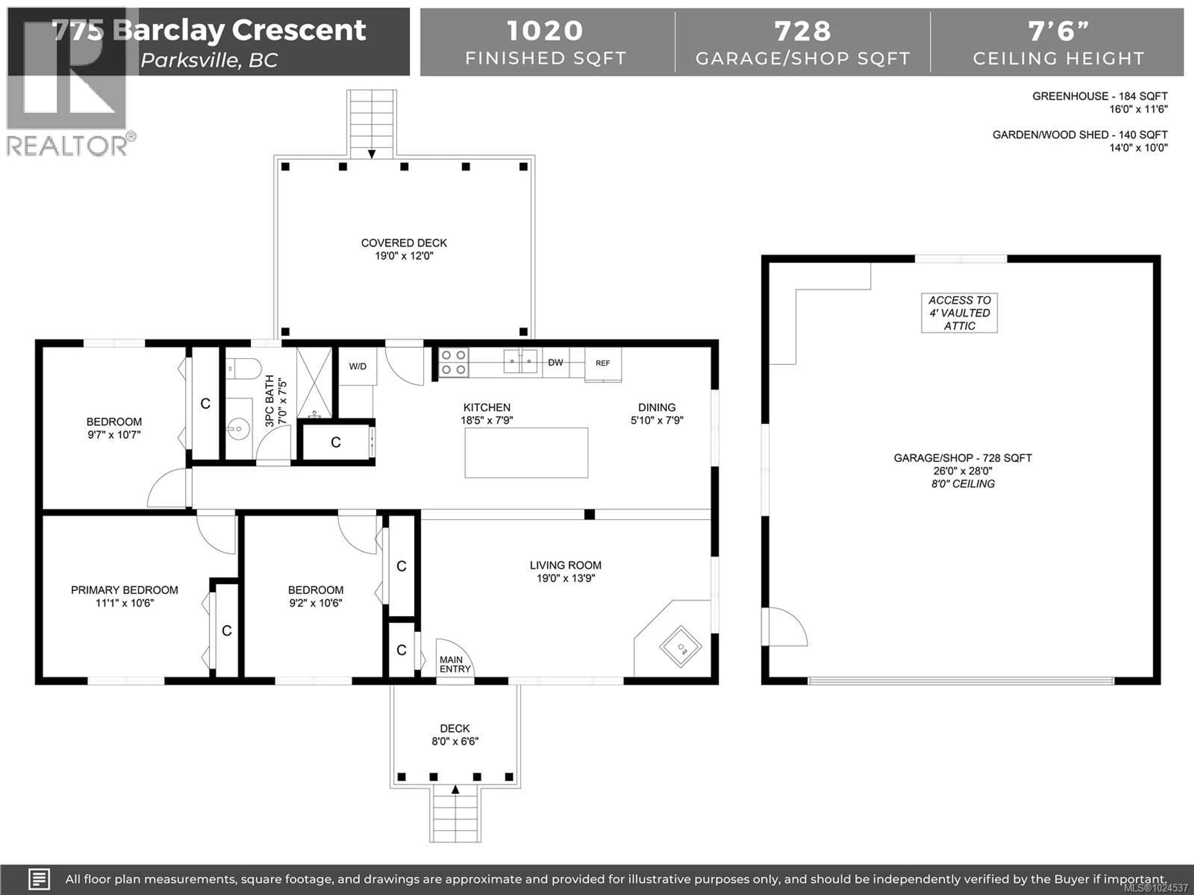 Floor plan for 775 BARCLAY CRESCENT SOUTH, French Creek British Columbia V9P1Z3