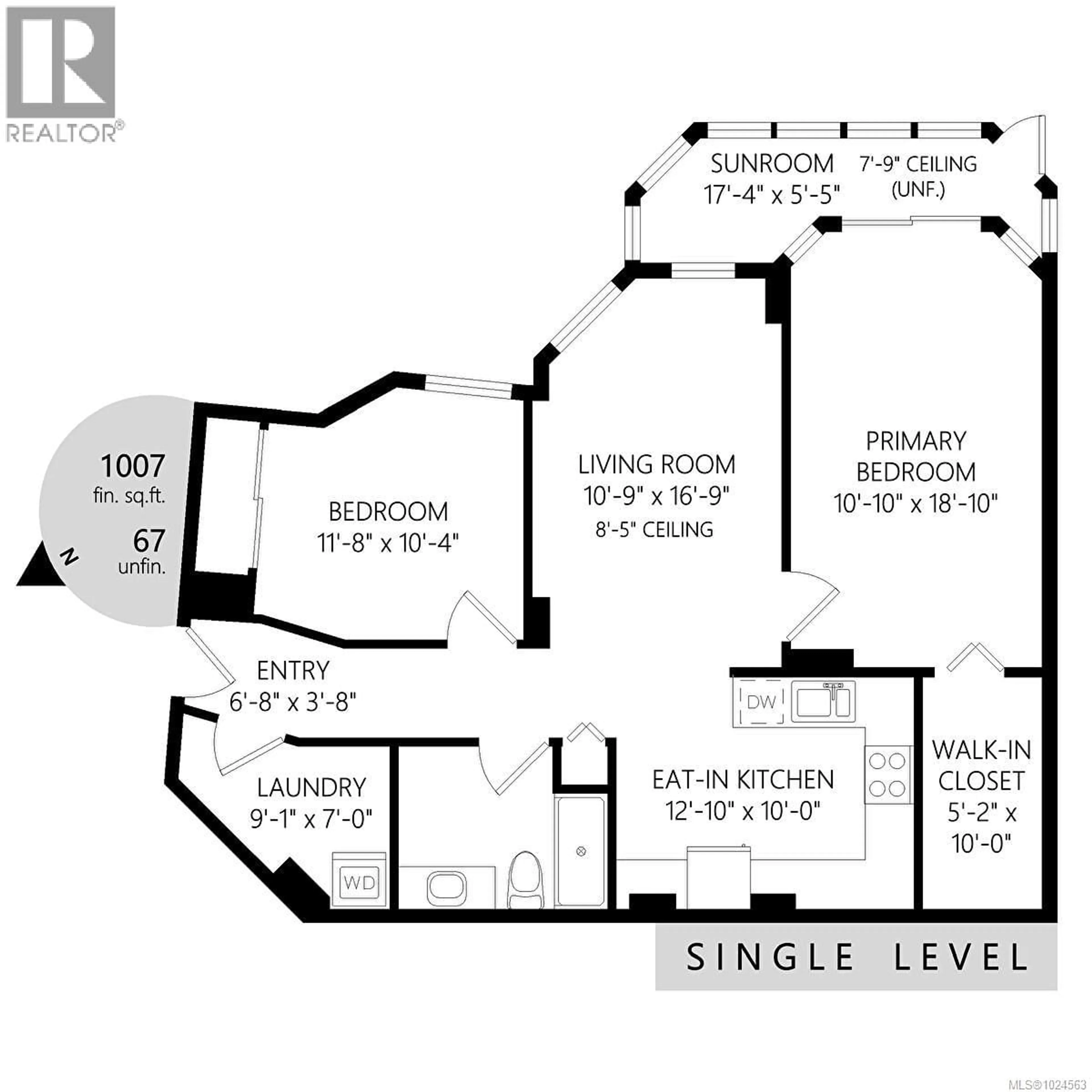 Floor plan for 105 - 1521 CHURCH AVENUE, Saanich British Columbia V8P5T7
