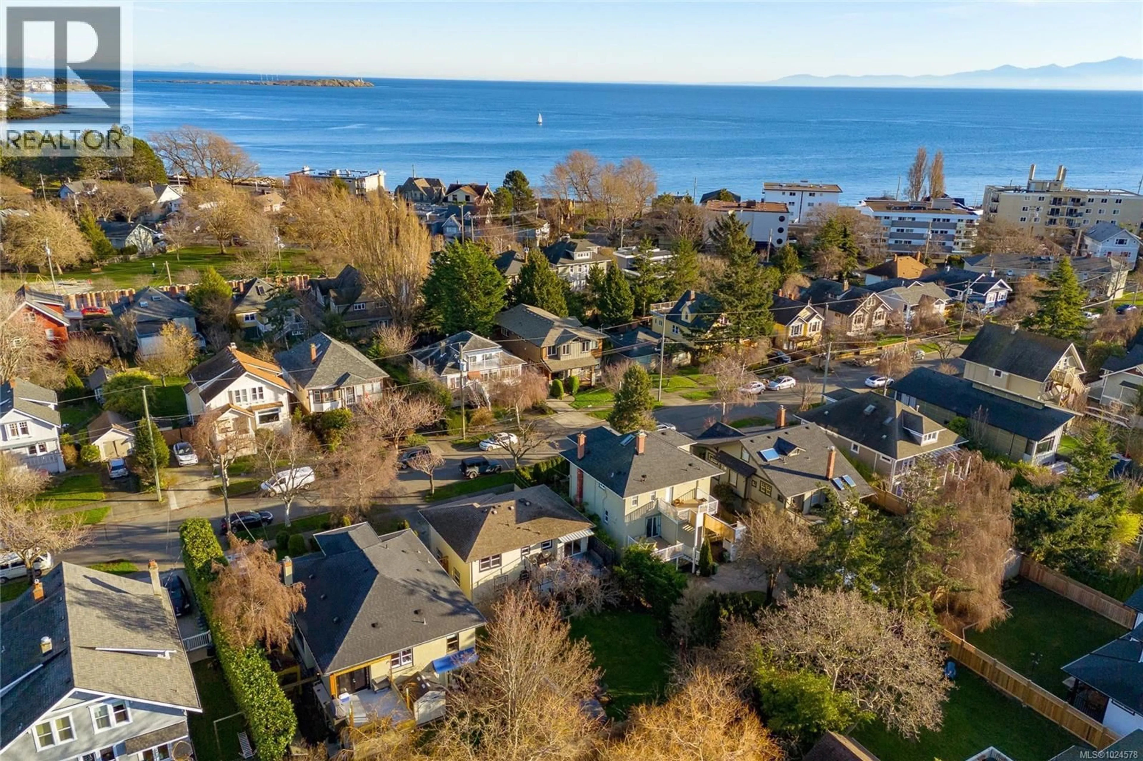 A pic from outside/outdoor area/front of a property/back of a property/a pic from drone, water/lake/river/ocean view for 160 JOSEPH STREET, Victoria British Columbia V8S3H5