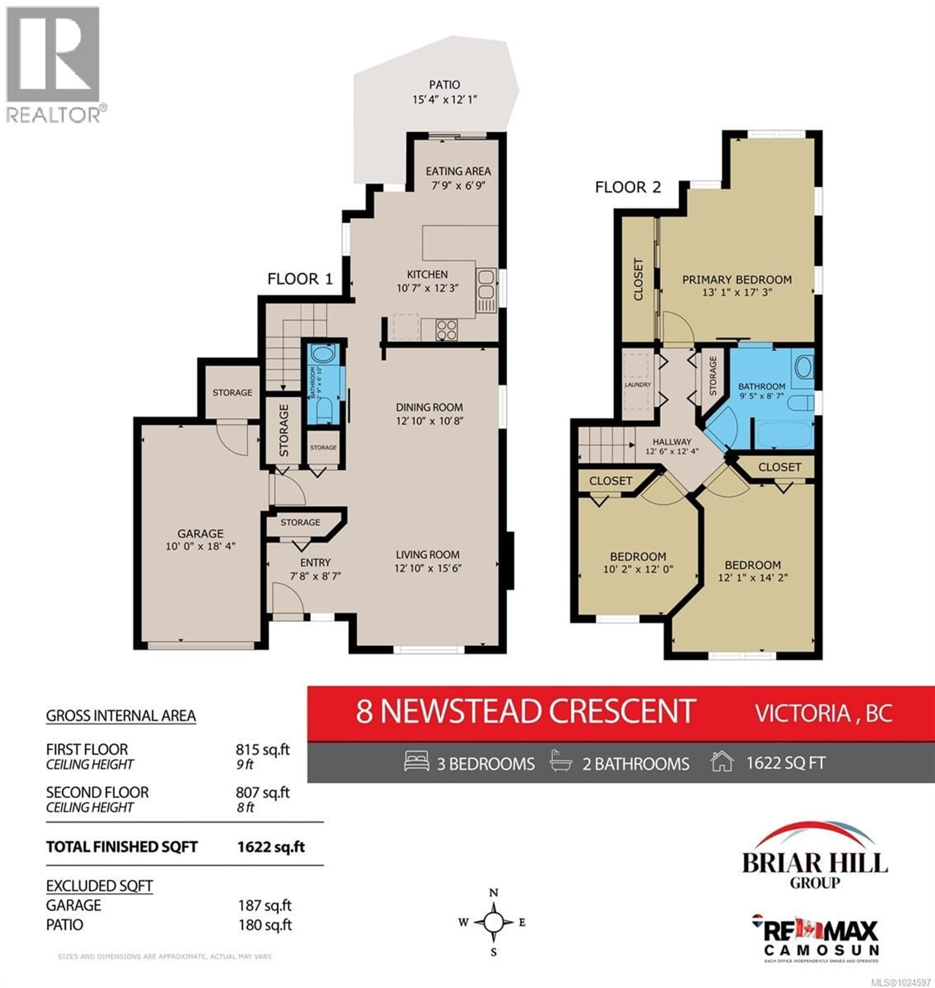 Floor plan for 8 NEWSTEAD CRESCENT, View Royal British Columbia V9B6L4