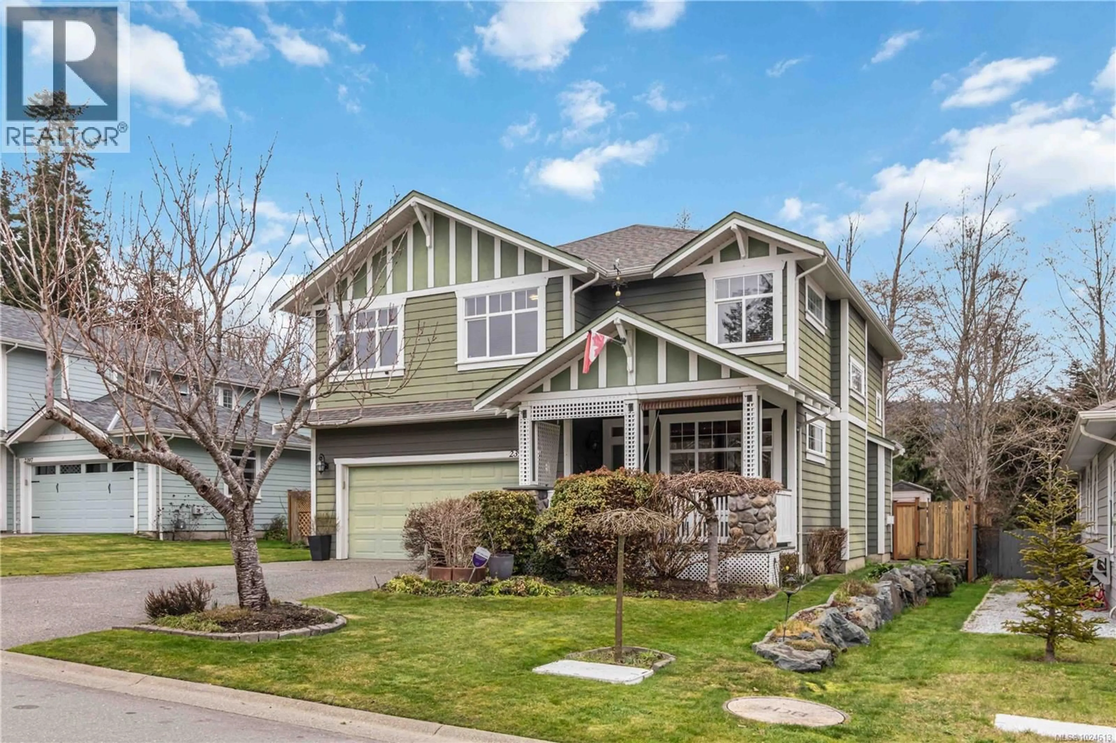 Home with vinyl exterior material, street for 2395 POPLAR DRIVE, Sooke British Columbia V9Z0Y5