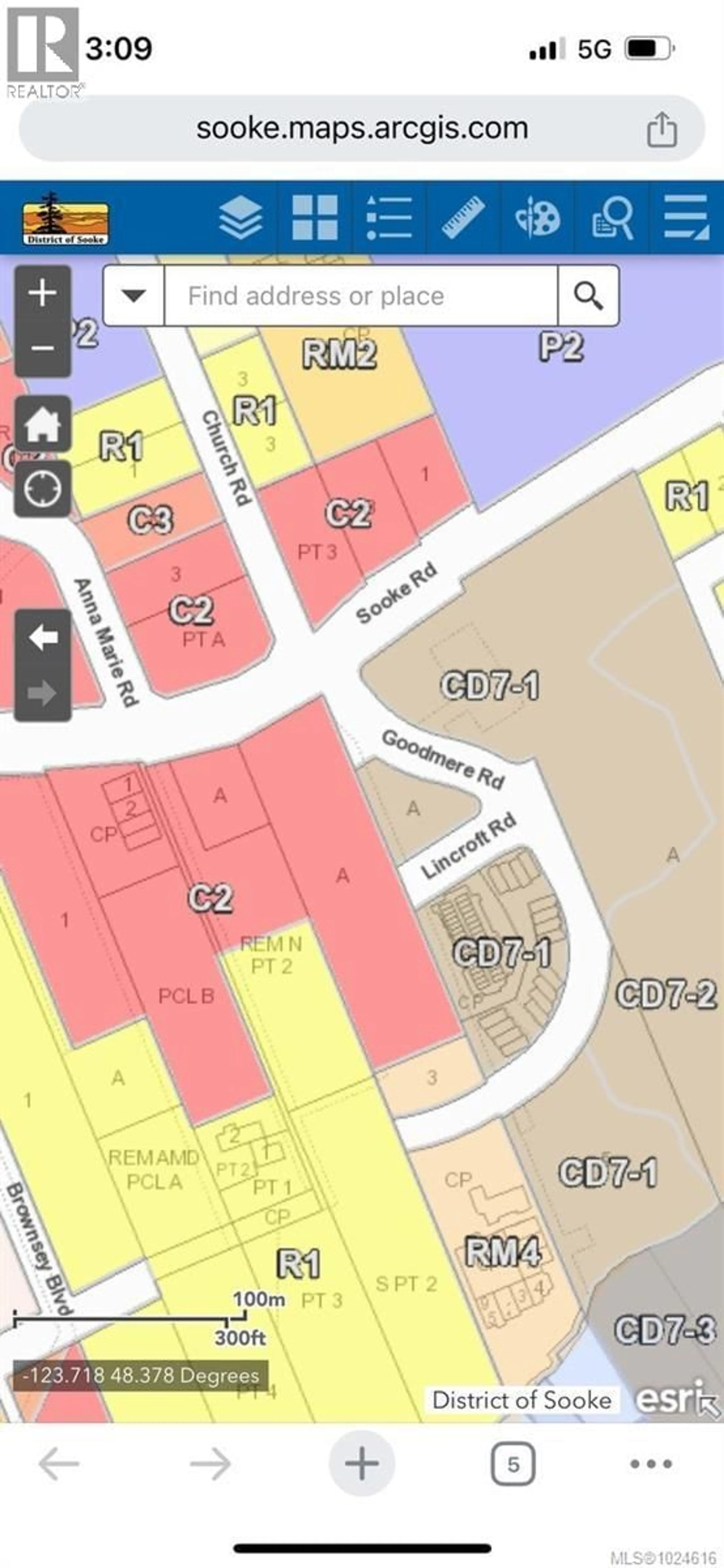 Picture of a map for 6613 SOOKE ROAD, Sooke British Columbia V9Z0A7