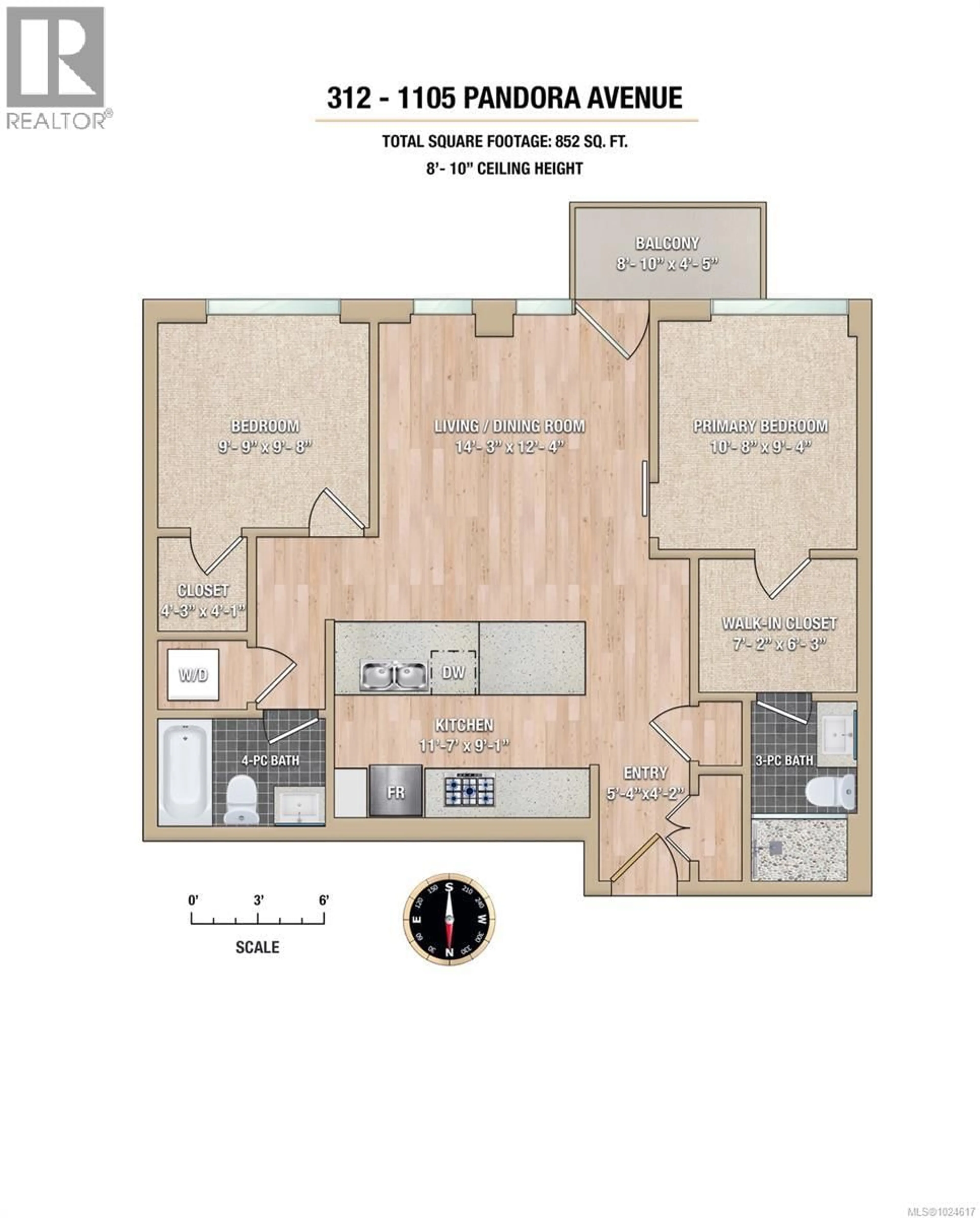 Floor plan for N312 - 1105 PANDORA AVENUE, Victoria British Columbia V8V3P9