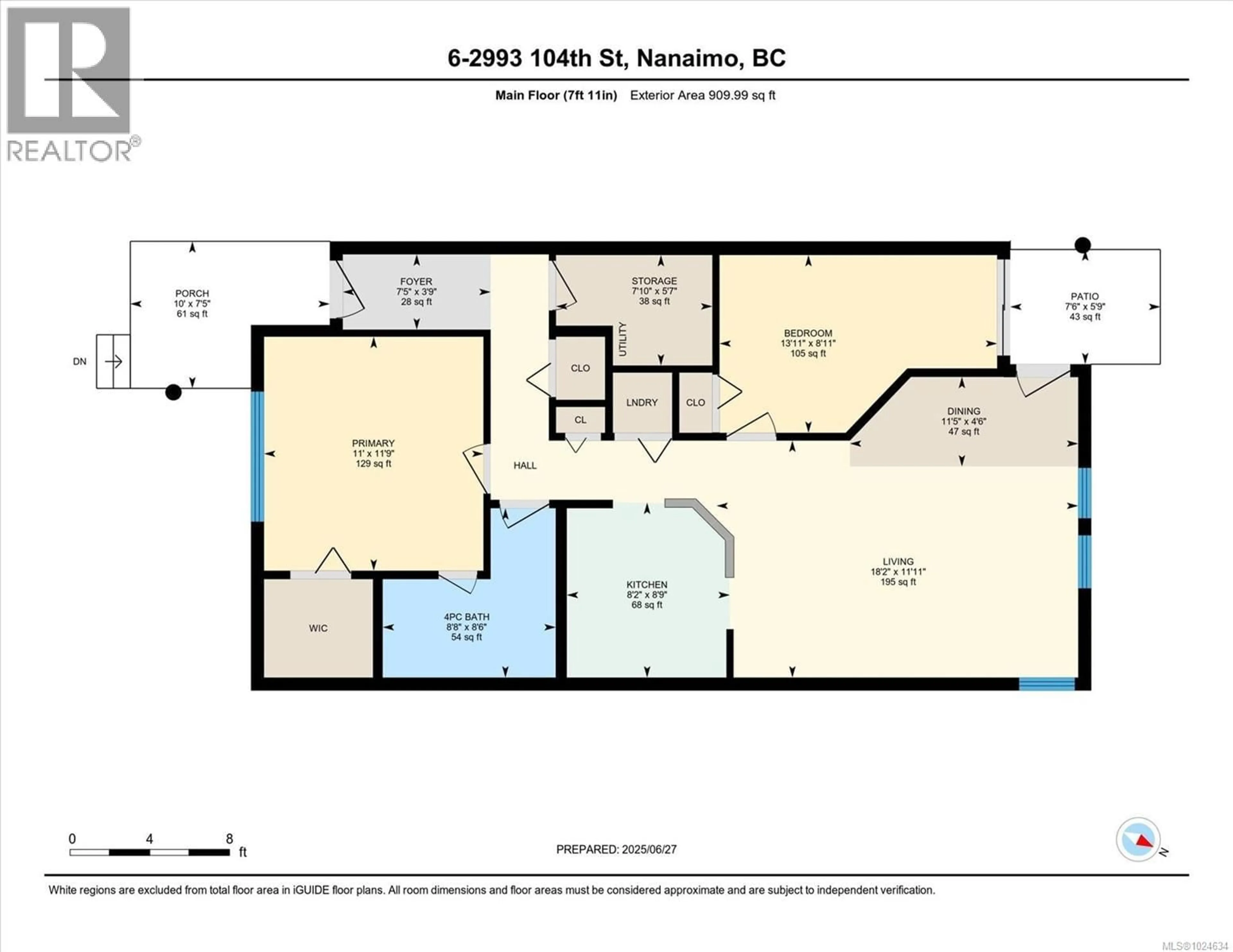 Floor plan for 6 - 2993 104TH STREET, Nanaimo British Columbia V9T2E6