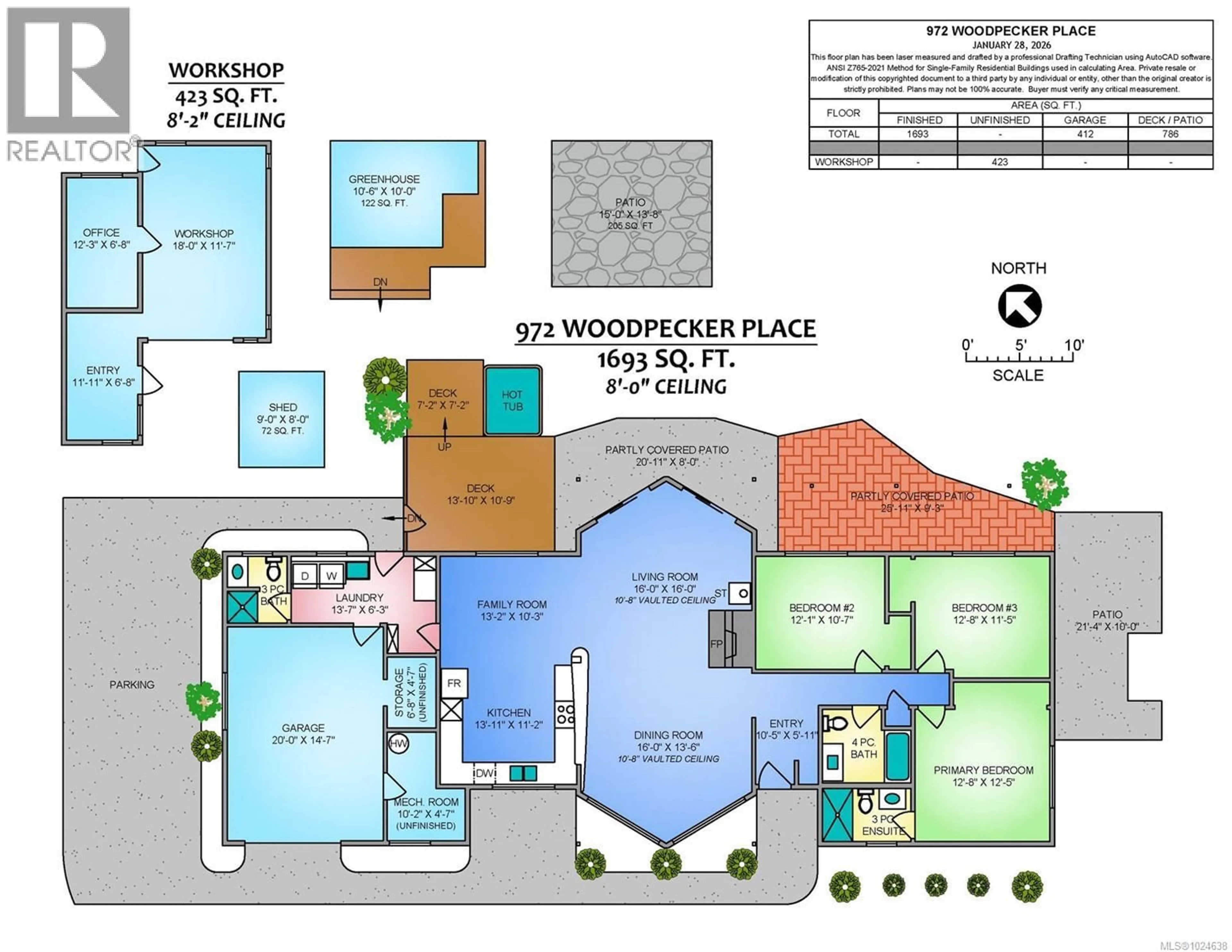 Floor plan for 972 WOODPECKER PLACE, Parksville British Columbia V9P1T1