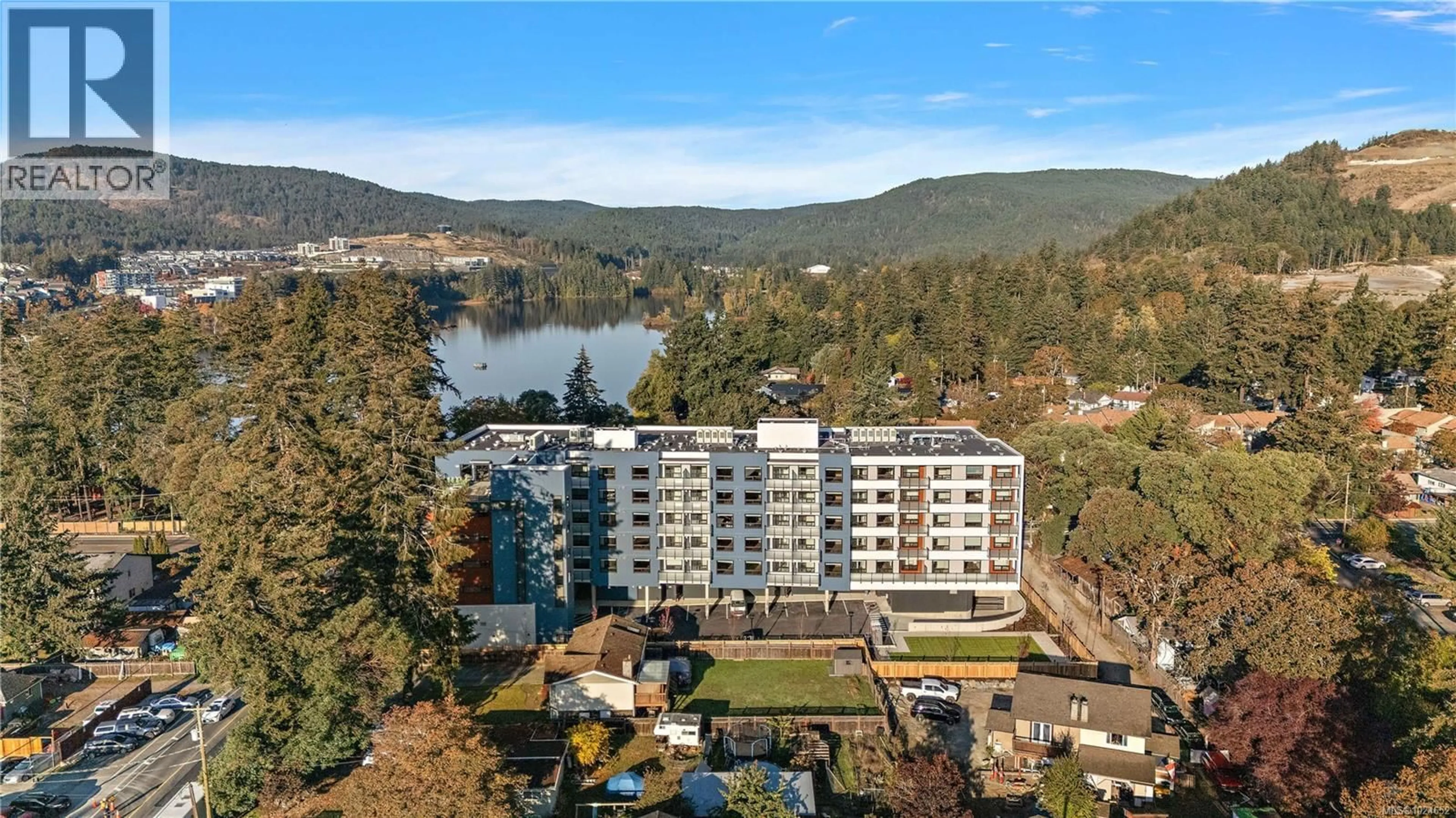 A pic from outside/outdoor area/front of a property/back of a property/a pic from drone, water/lake/river/ocean view for 212 - 2881 LEIGH ROAD, Langford British Columbia V9B4G5