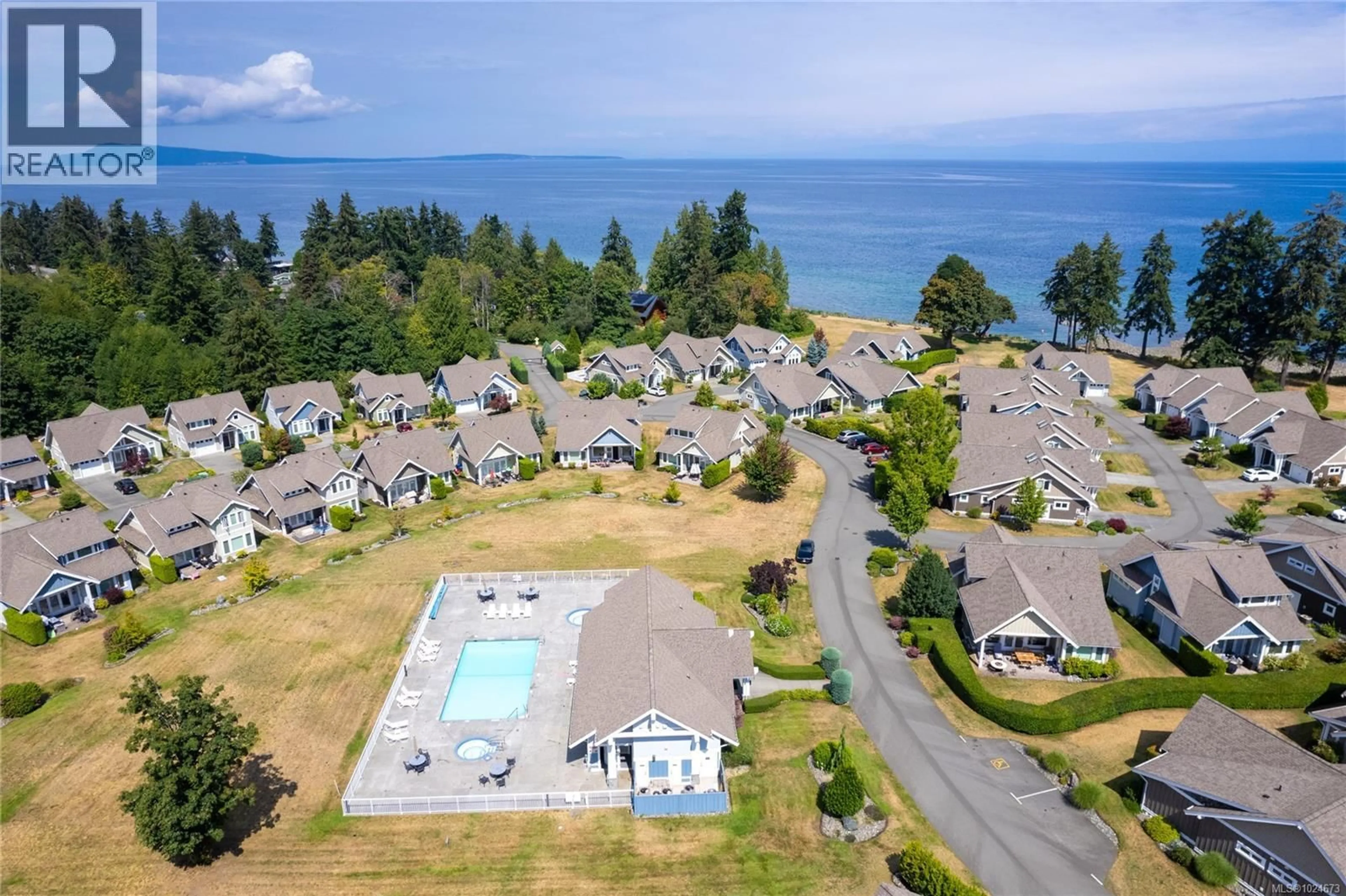 A pic from outside/outdoor area/front of a property/back of a property/a pic from drone, water/lake/river/ocean view for 29 - 5251 ISLAND HIGHWAY, Qualicum Beach British Columbia V9K2C1