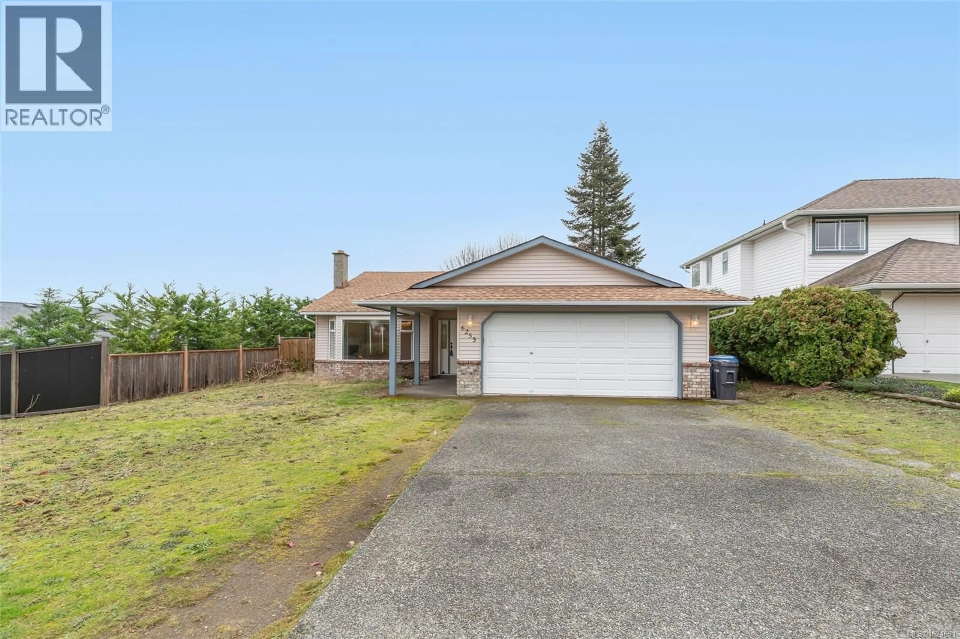 Home with vinyl exterior material, street for 6253 OLYMPIA WAY, Nanaimo British Columbia V9V1C2