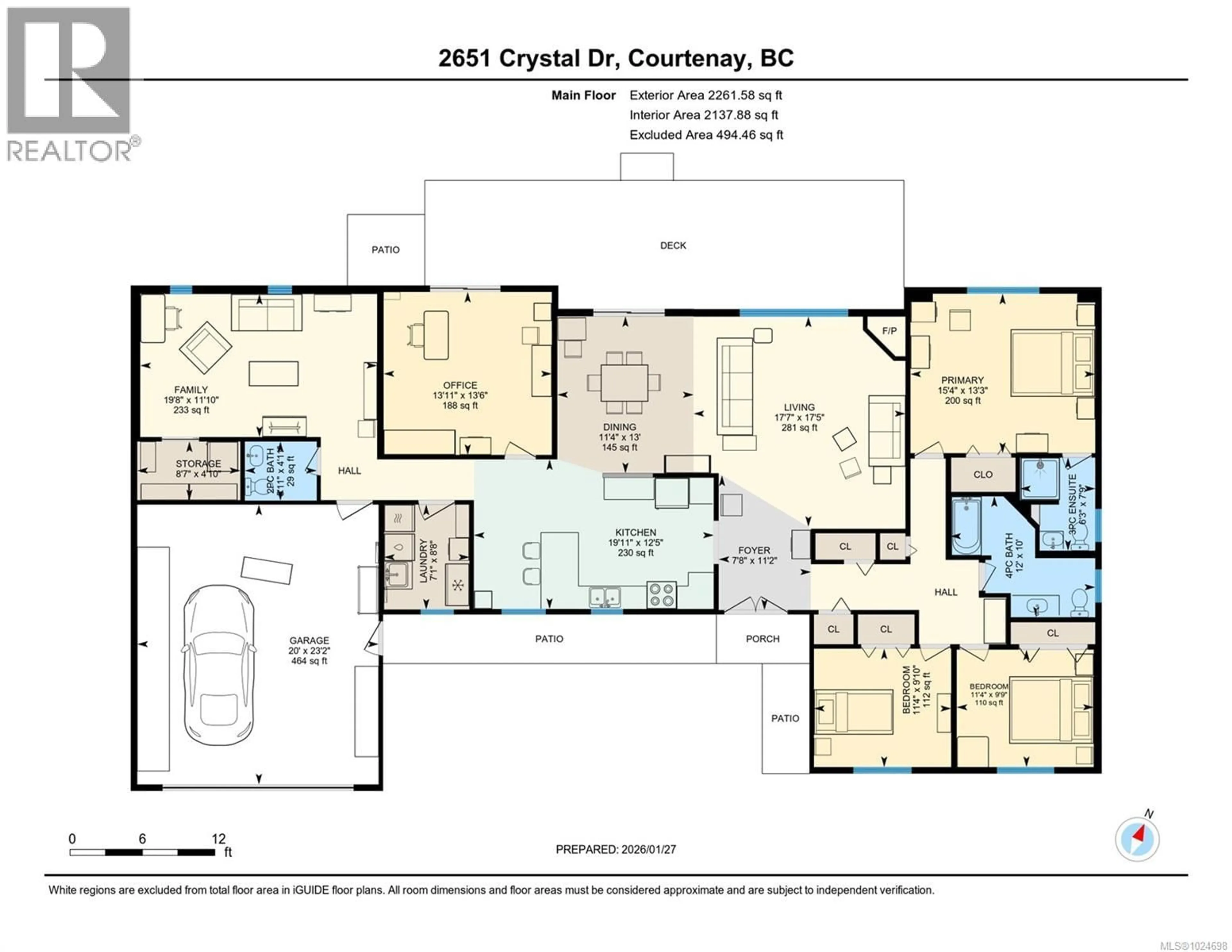 Floor plan for 2651 CRYSTAL DRIVE, Courtenay British Columbia V9N9K1