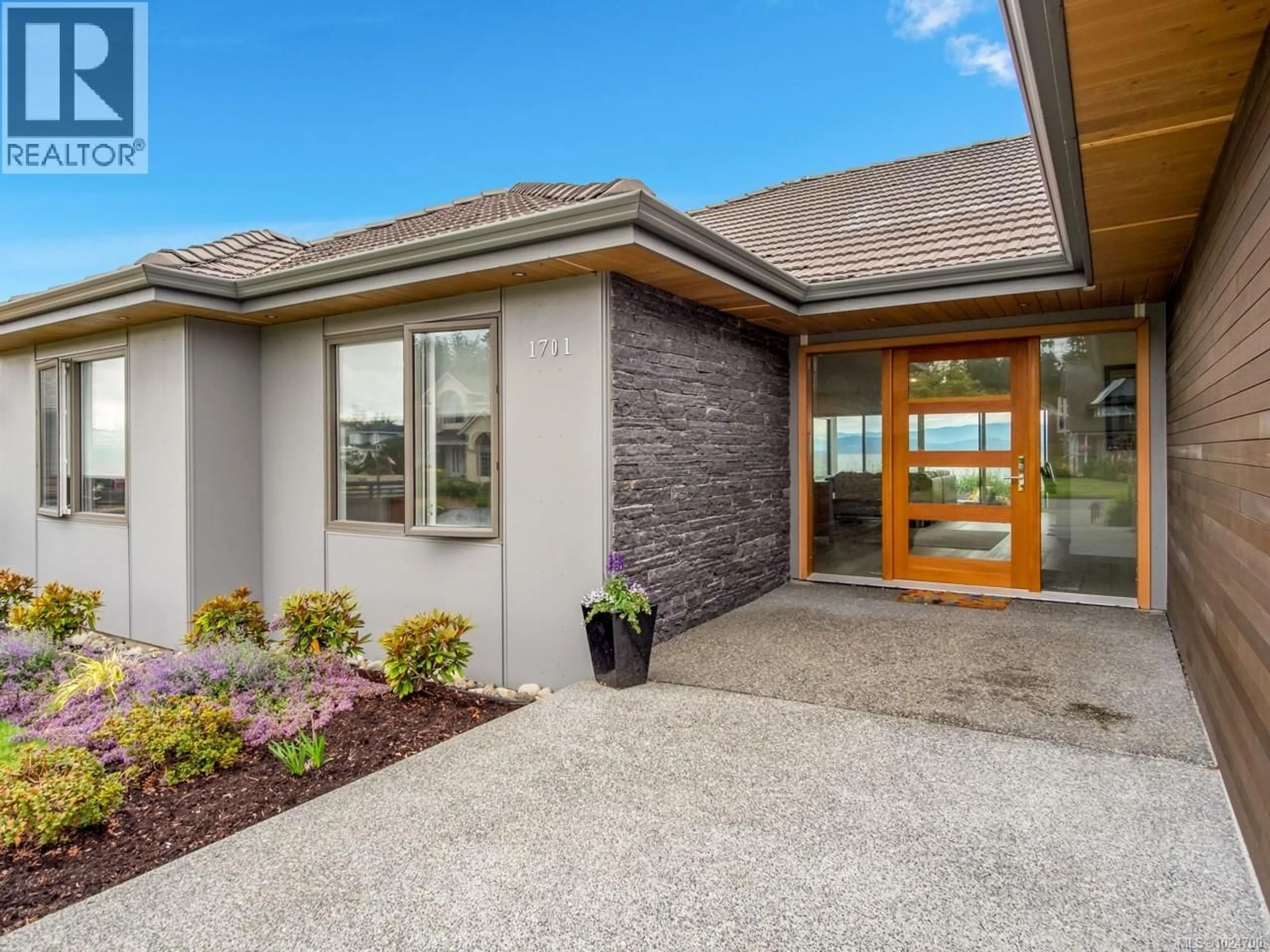 Home with brick exterior material, street for 1701 ADMIRAL TRYON BOULEVARD, French Creek British Columbia V9P1Y1