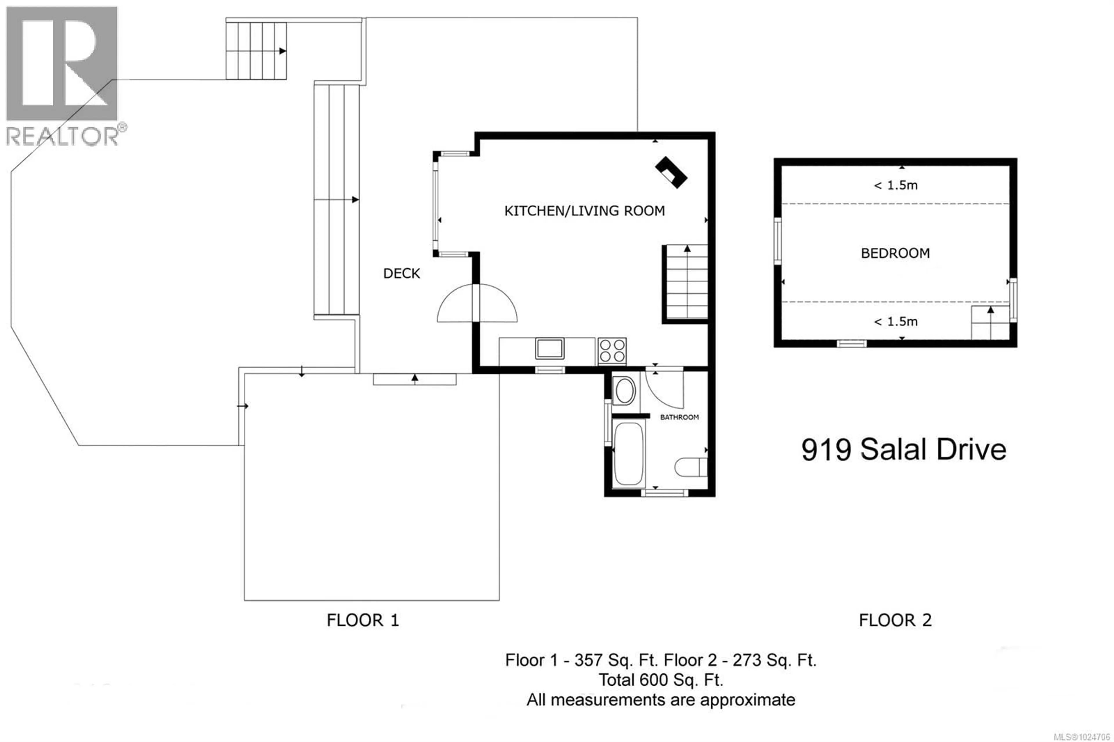 Floor plan for 919 SALAL DRIVE, Mudge Island British Columbia A1A1A1