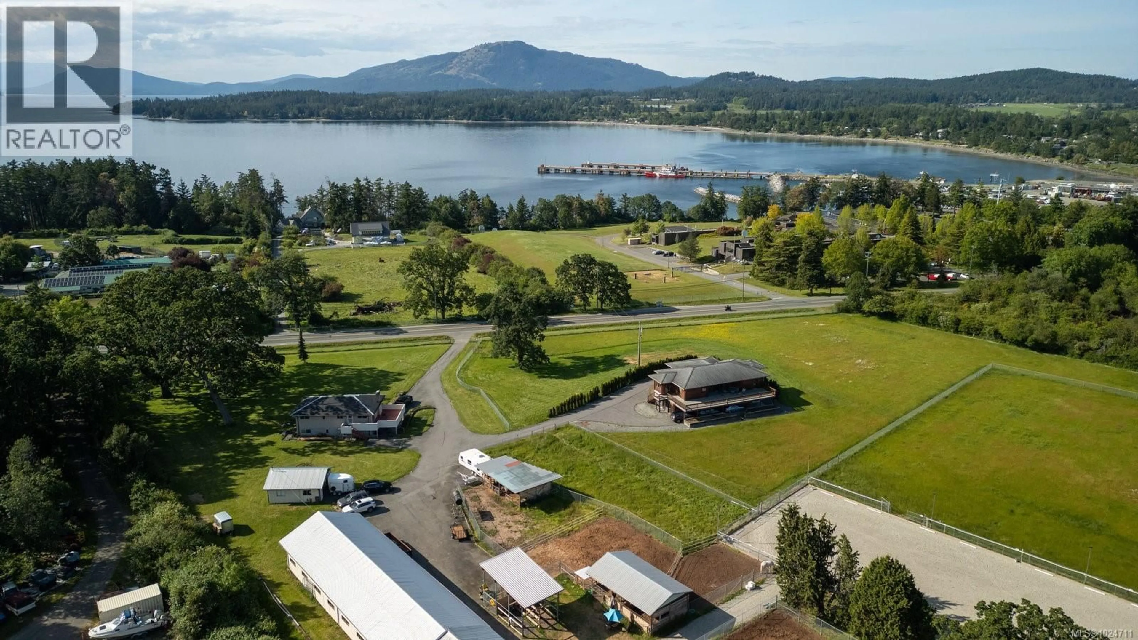 A pic from outside/outdoor area/front of a property/back of a property/a pic from drone, water/lake/river/ocean view for 9775 WEST SAANICH ROAD, North Saanich British Columbia V8L5T5