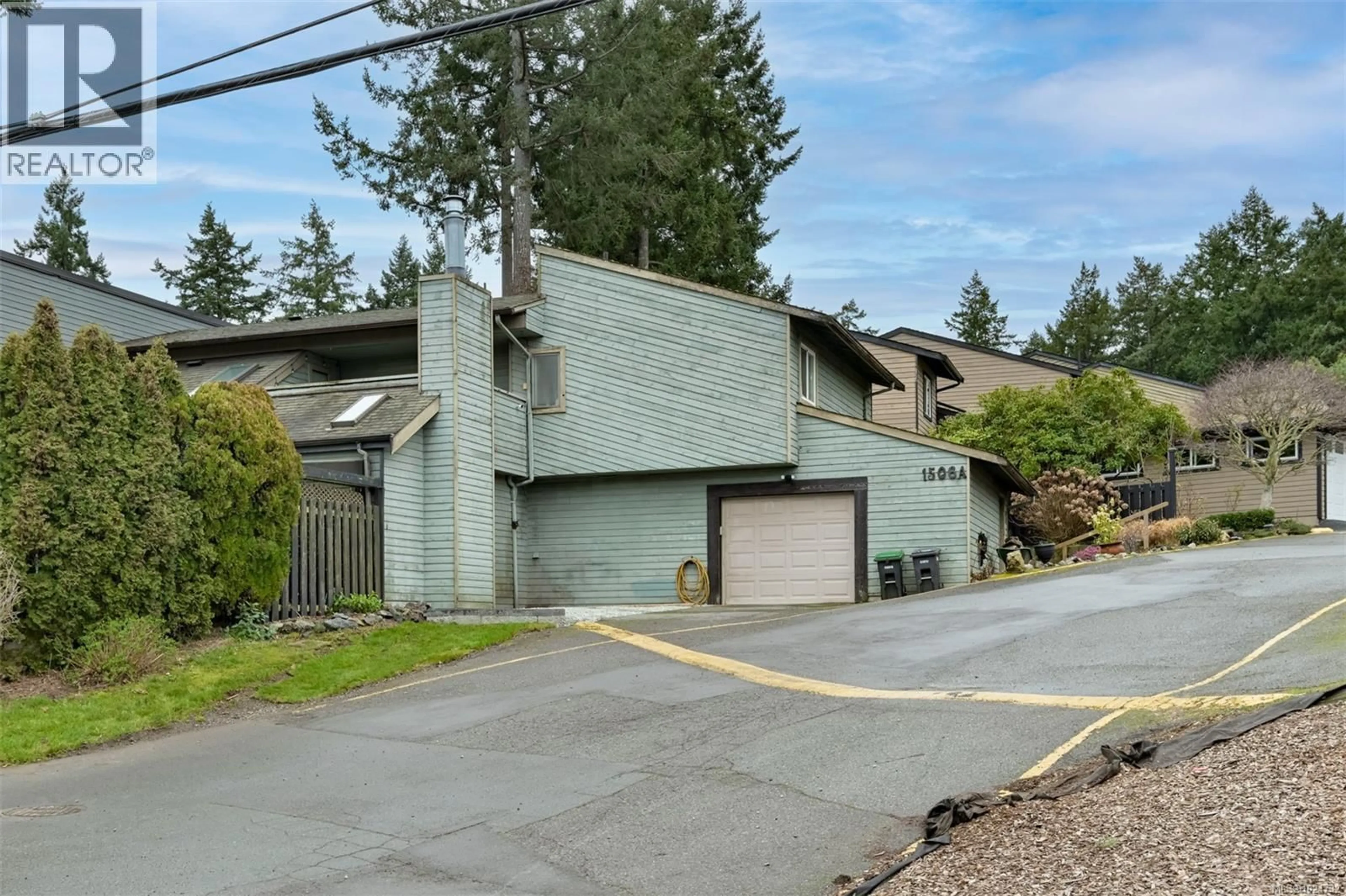 A pic from outside/outdoor area/front of a property/back of a property/a pic from drone, street for A - 1506 GLENTANA ROAD, View Royal British Columbia V9A7A1