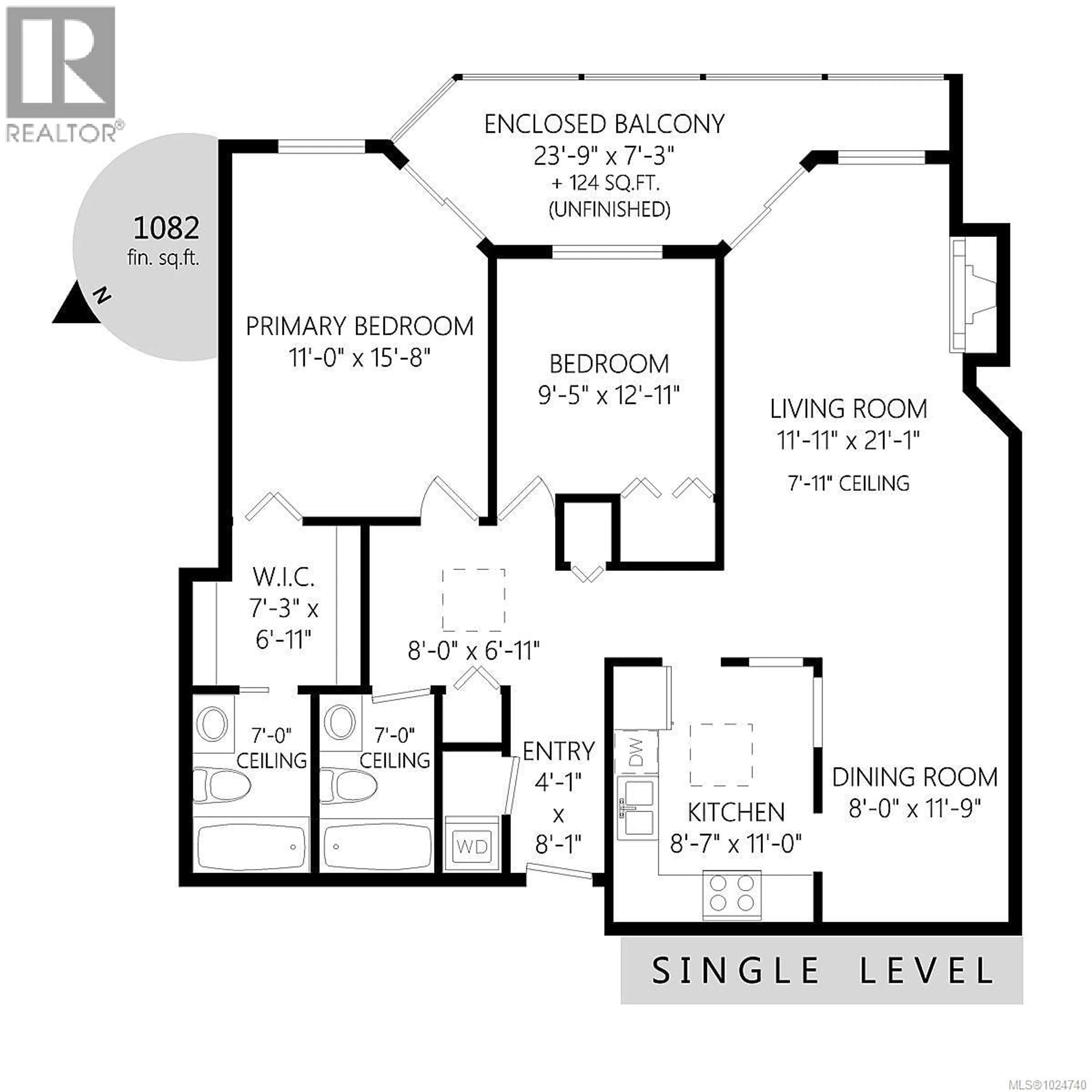 Floor plan for 403 - 1560 HILLSIDE AVENUE, Victoria British Columbia V8T5B8