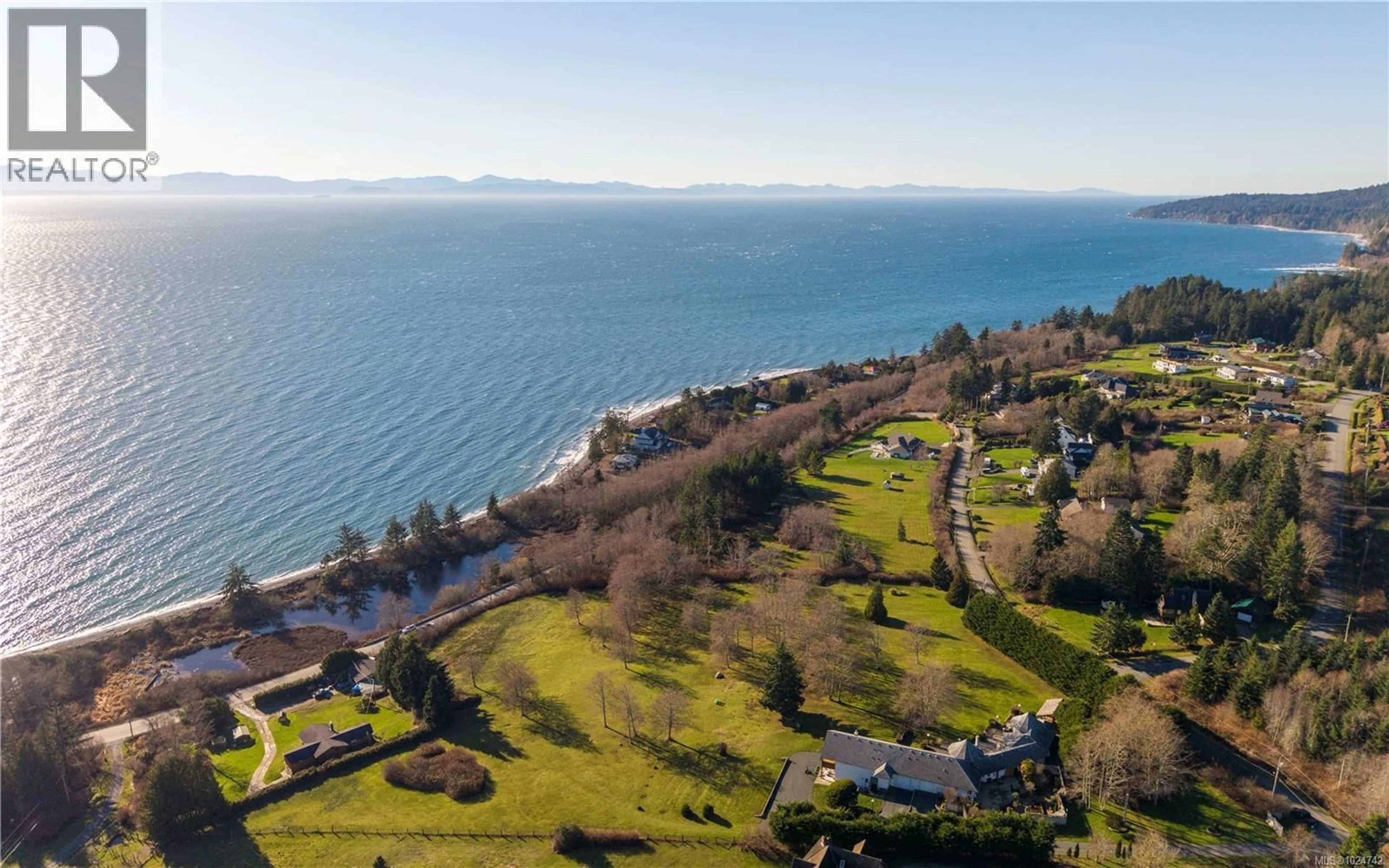 A pic from outside/outdoor area/front of a property/back of a property/a pic from drone, water/lake/river/ocean view for 4690 OTTER POINT PLACE, Sooke British Columbia V9Z0K6