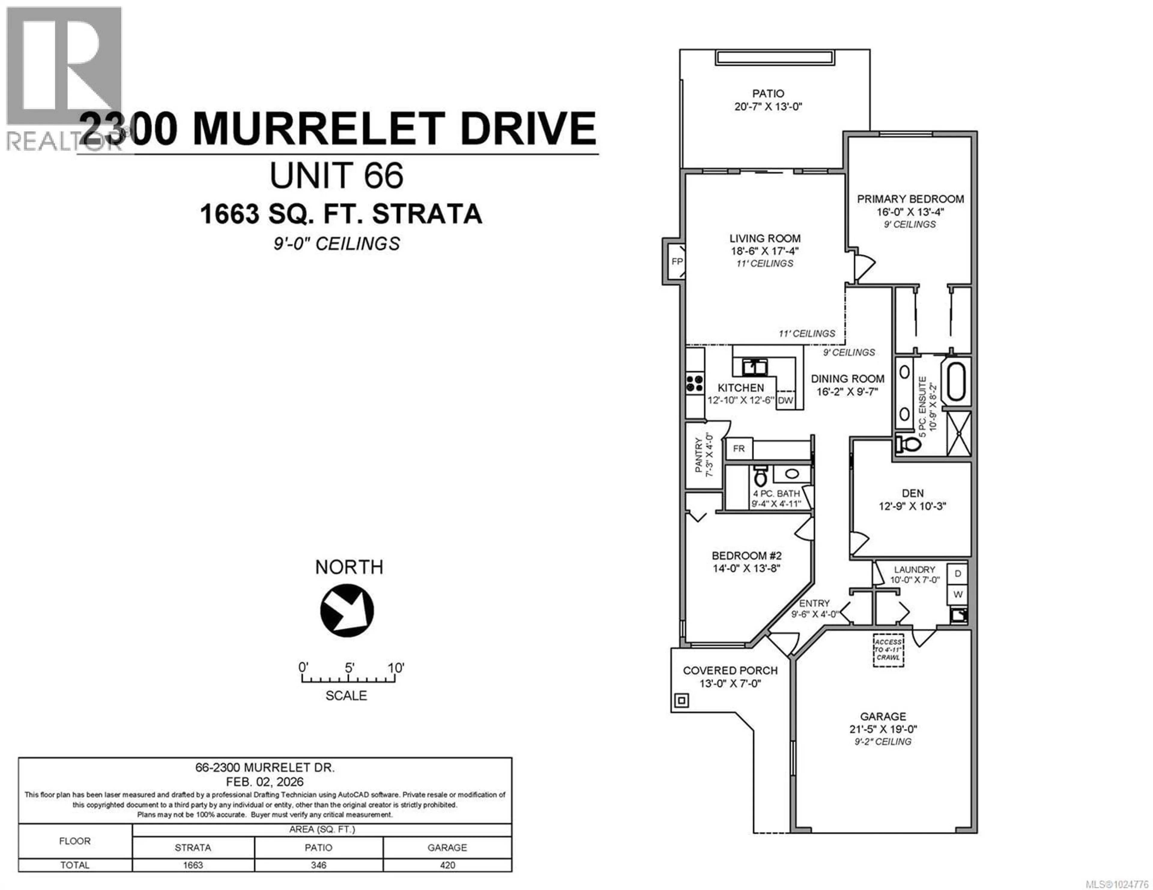 Floor plan for 66 - 2300 MURRELET DRIVE, Comox British Columbia V9M4J2