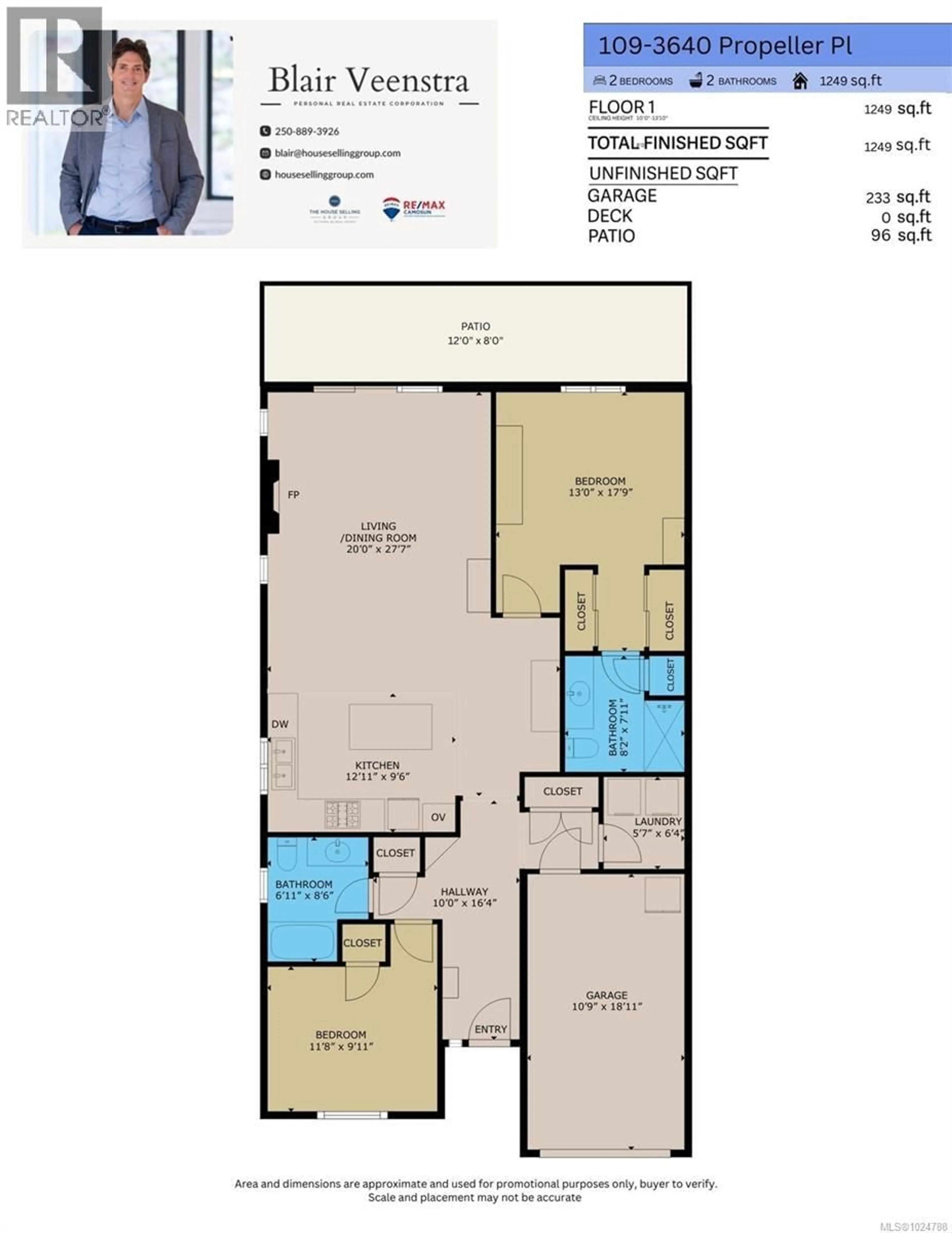 Floor plan for 109 - 3640 PROPELLER PLACE, Colwood British Columbia V9C0A4
