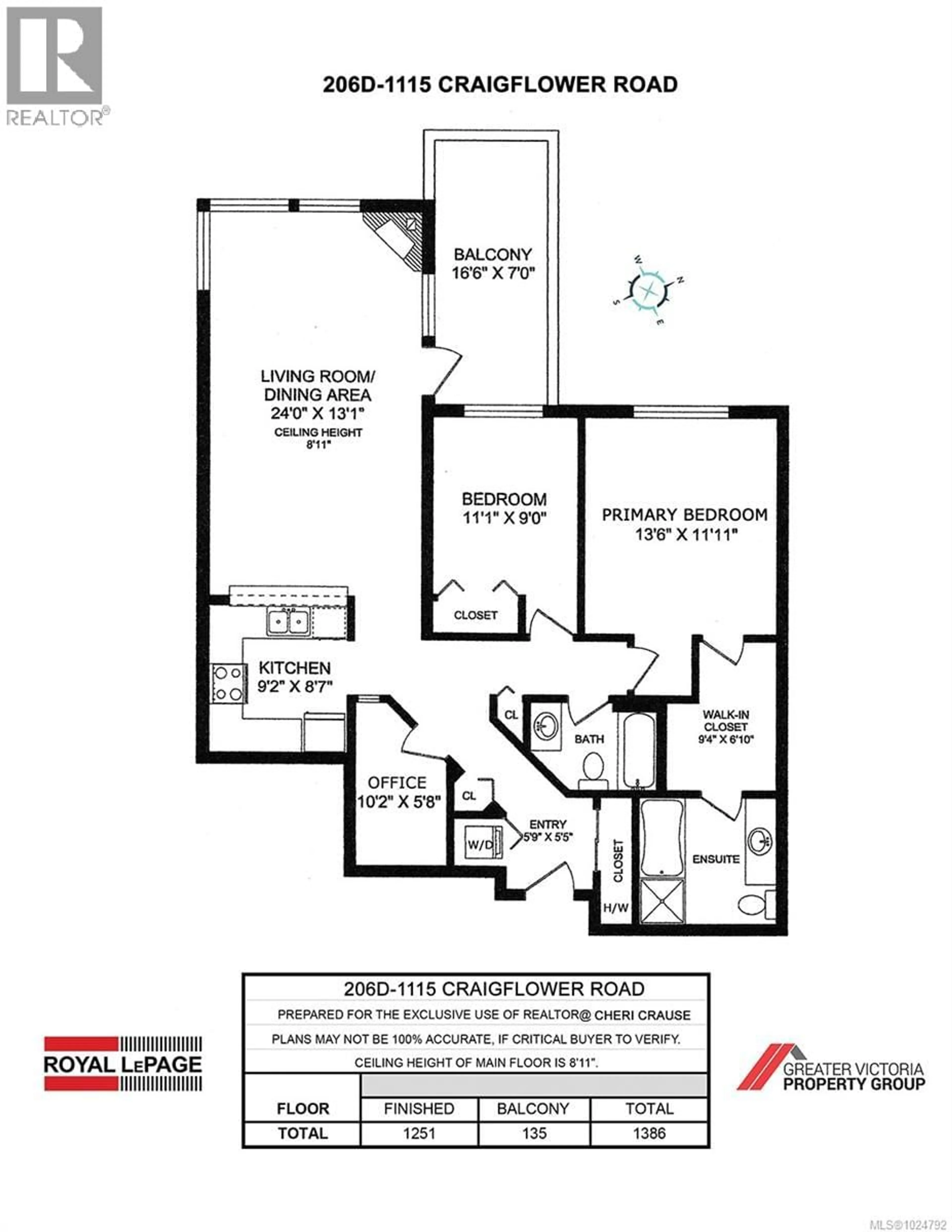 Floor plan for 206D - 1115 CRAIGFLOWER ROAD, Esquimalt British Columbia V9A2Y1