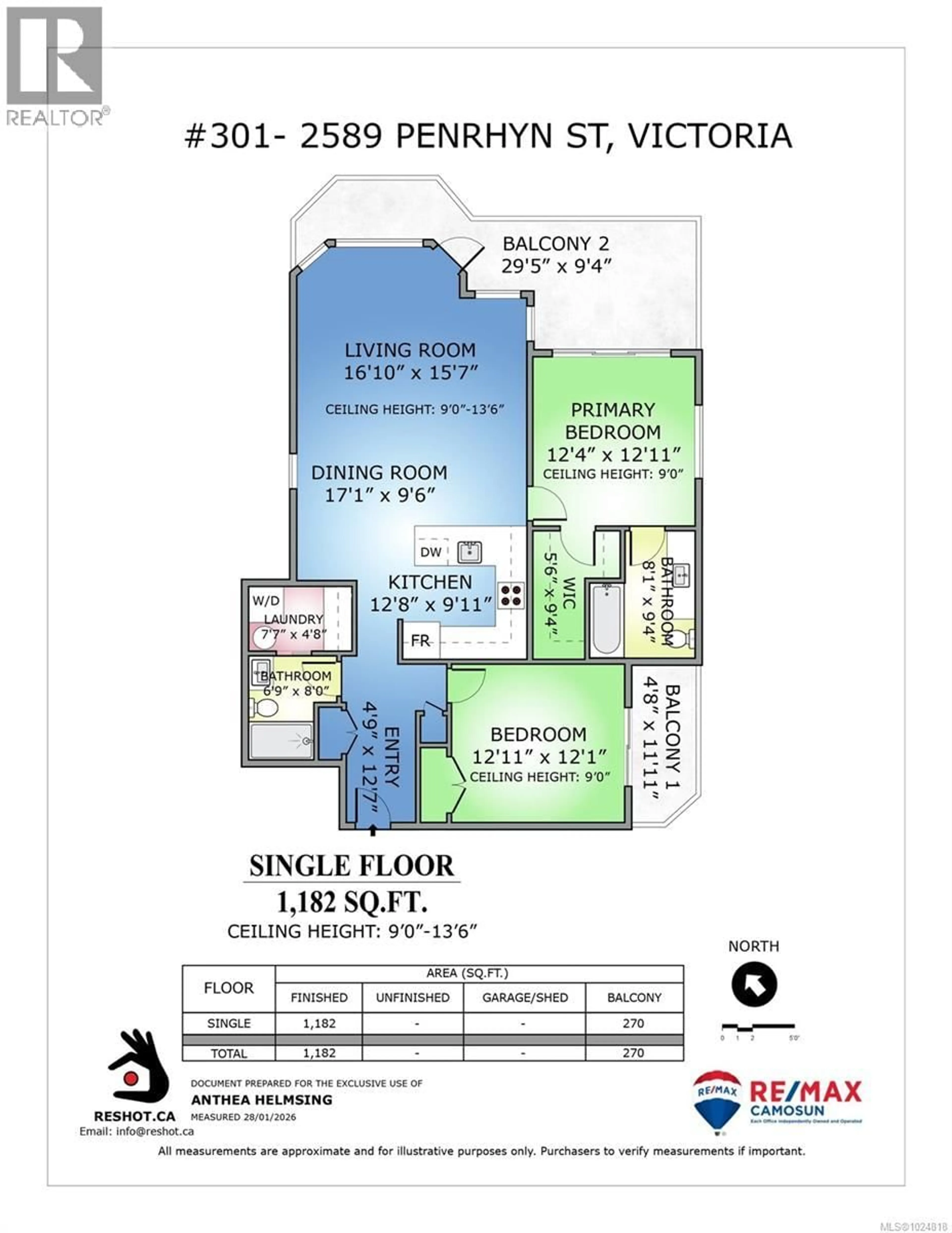 Floor plan for 301 - 2589 PENRHYN STREET, Saanich British Columbia V8N1G4