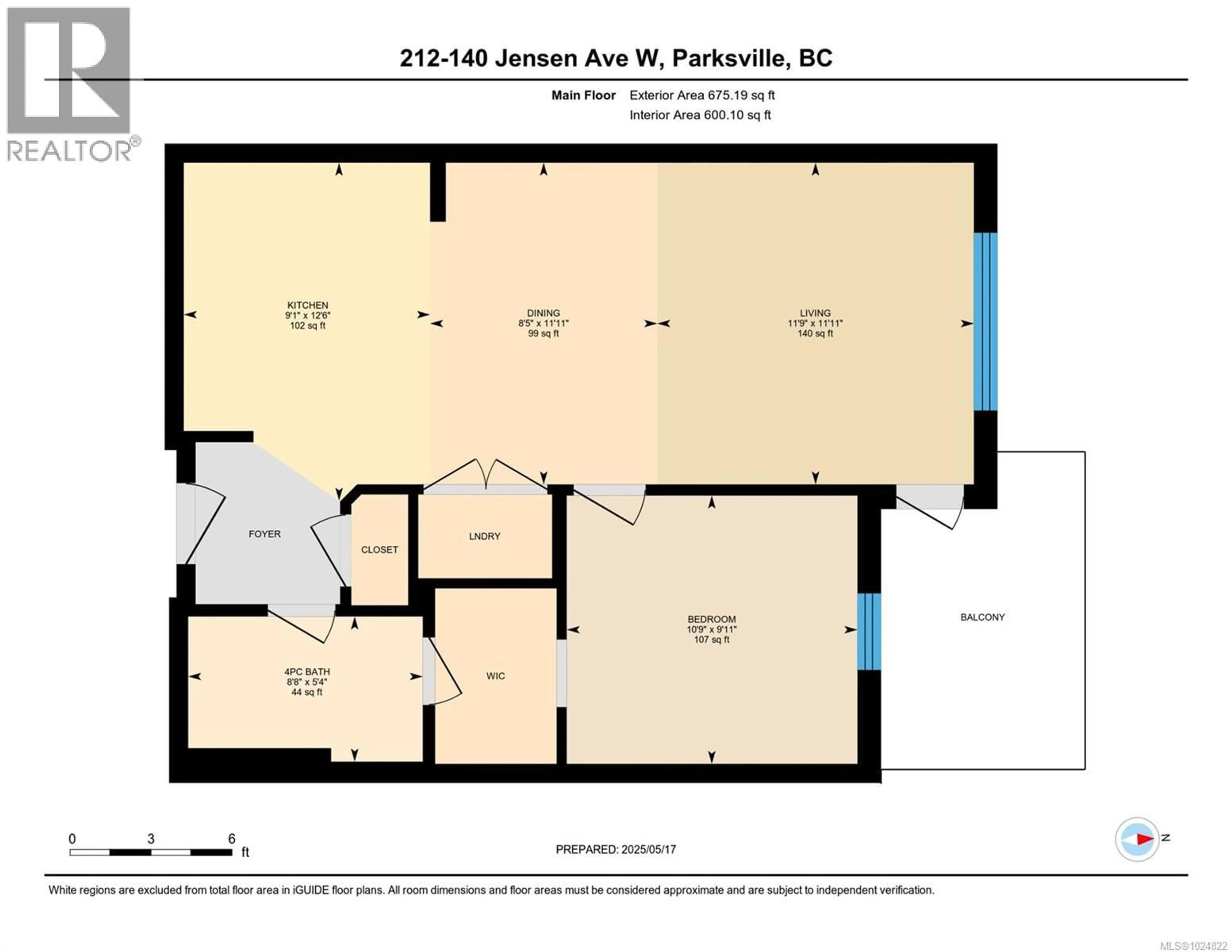 Floor plan for 212 - 140 JENSEN AVENUE WEST, Parksville British Columbia V9P0H7