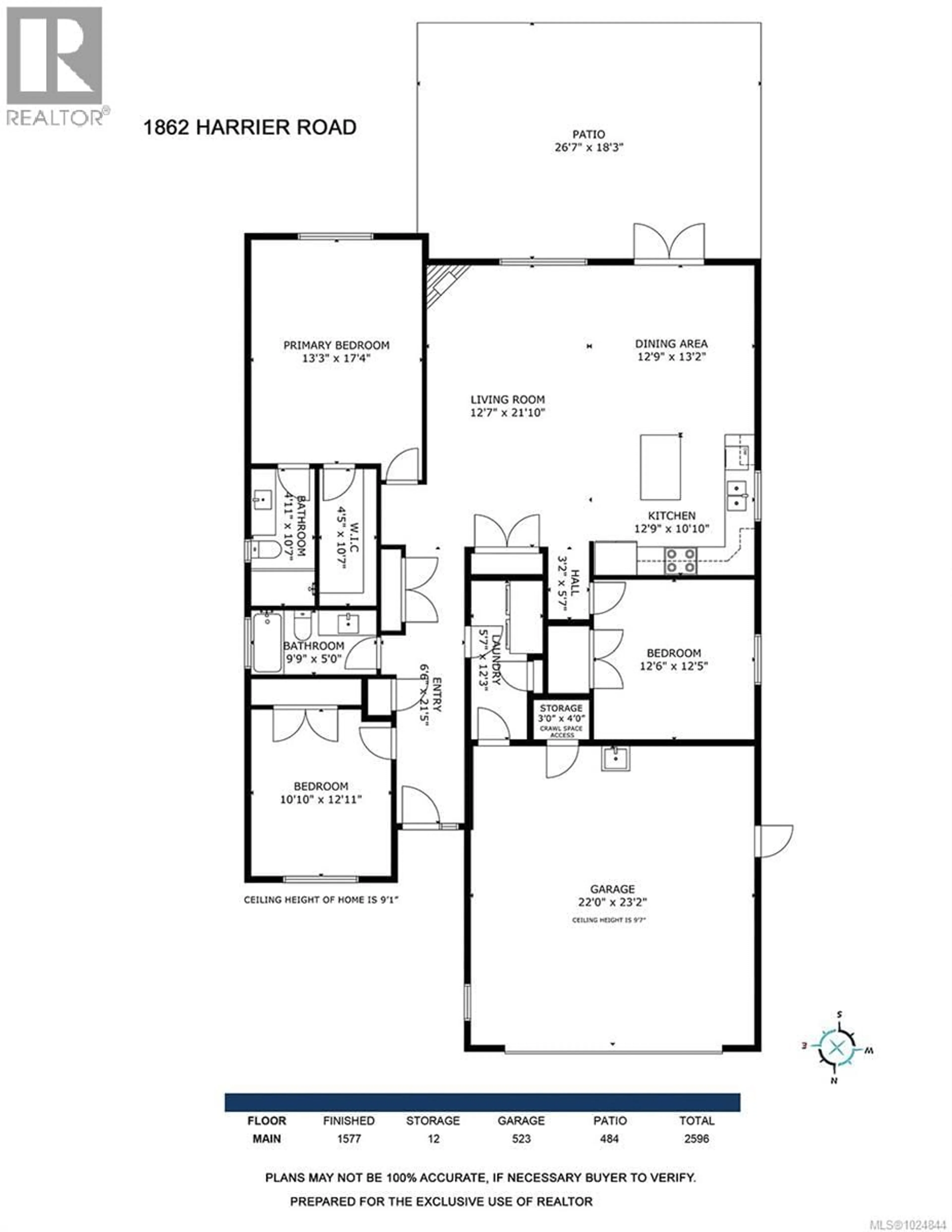 Floor plan for 1862 HARRIER ROAD, Cowichan Bay British Columbia V0R1N1