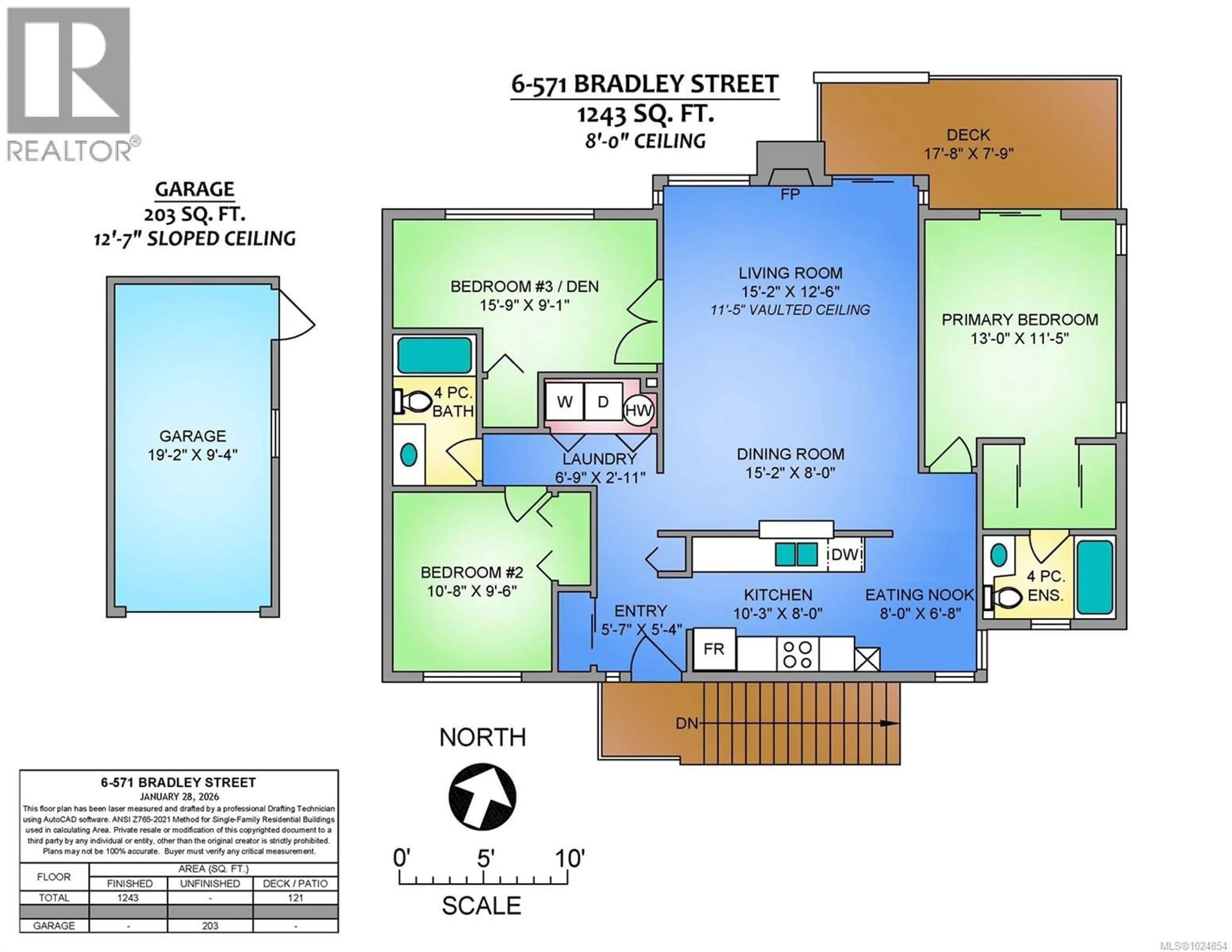 Floor plan for 6 - 571 BRADLEY STREET, Nanaimo British Columbia V9S1B9