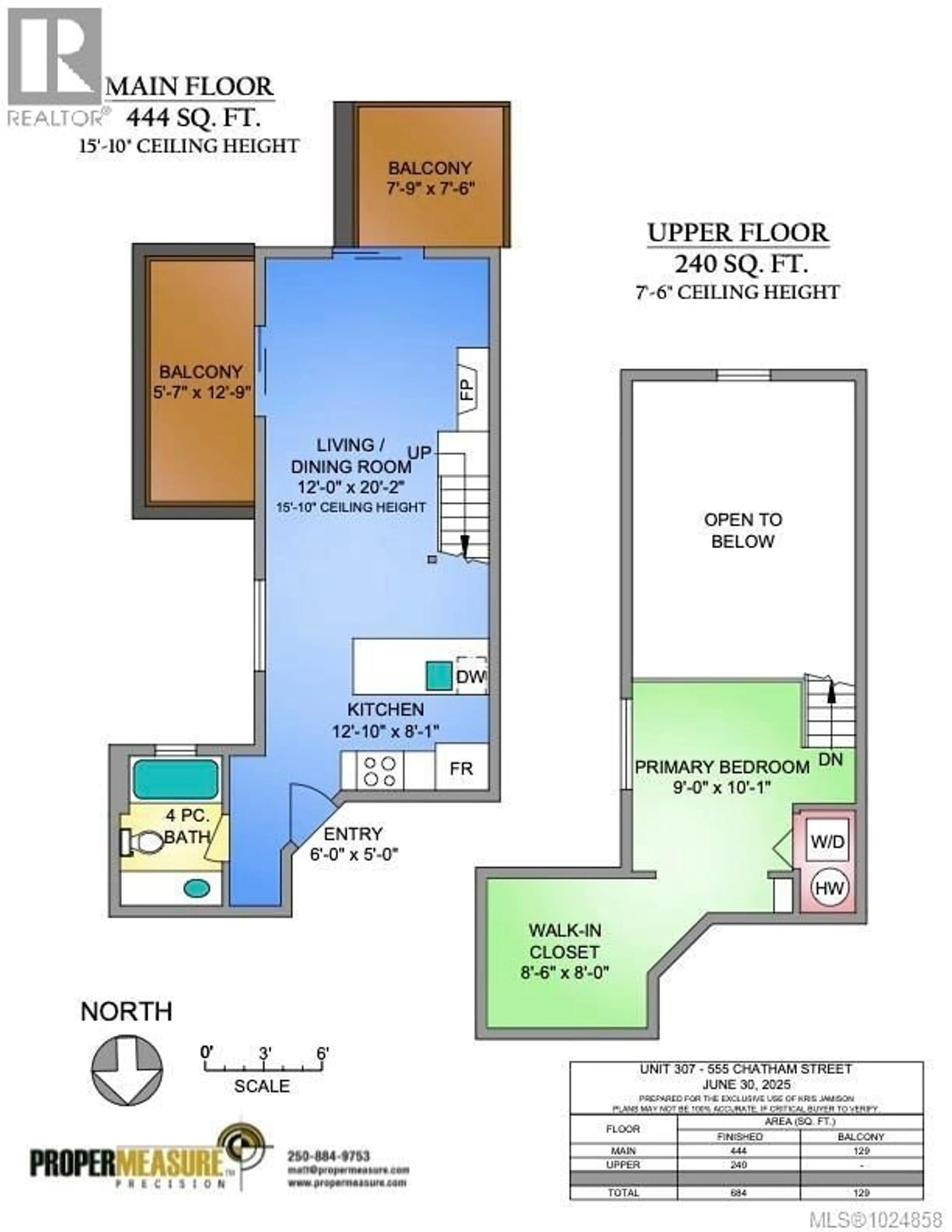 Floor plan for 307 - 555 CHATHAM STREET, Victoria British Columbia V8T1E1