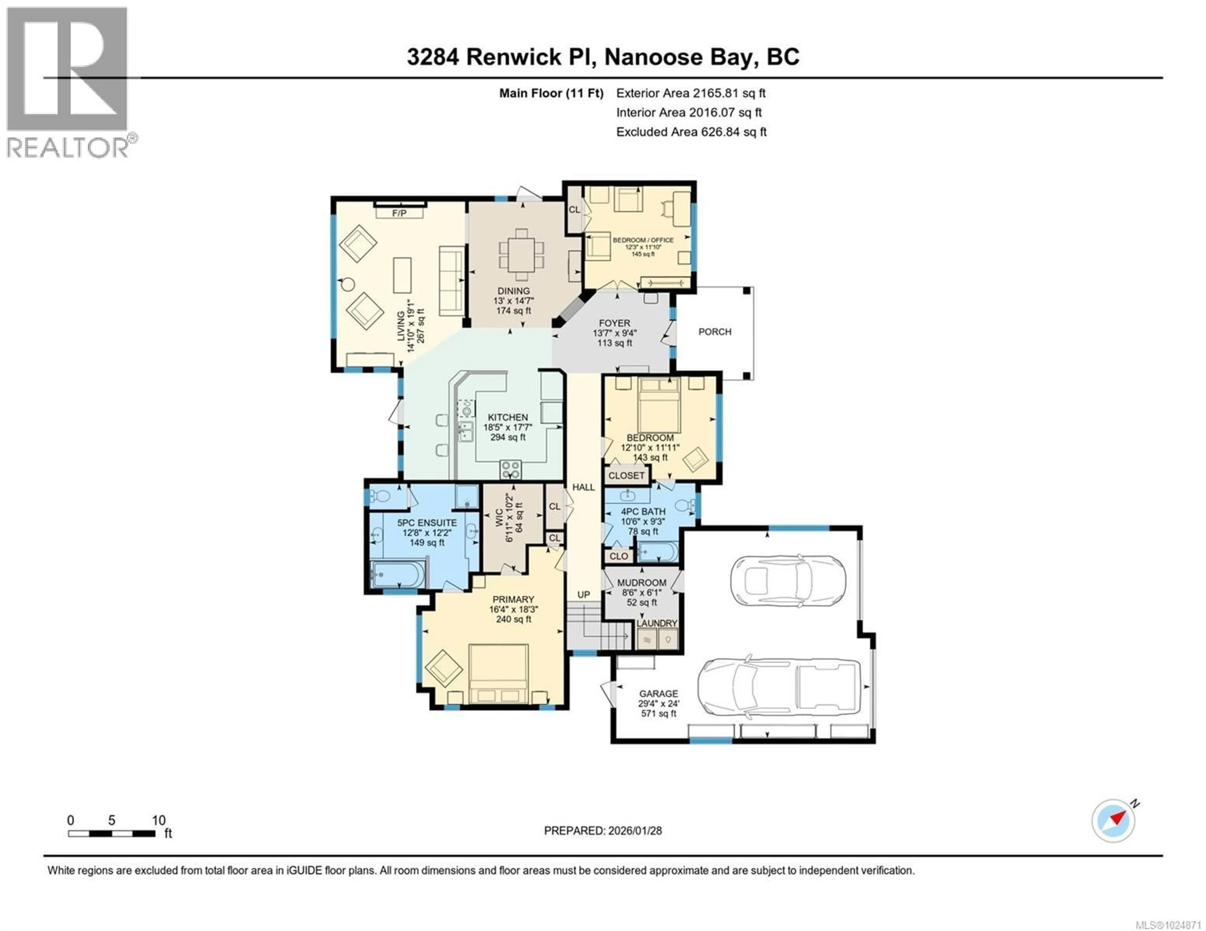 Floor plan for 3284 RENWICK PLACE, Nanoose Bay British Columbia V9P9H5