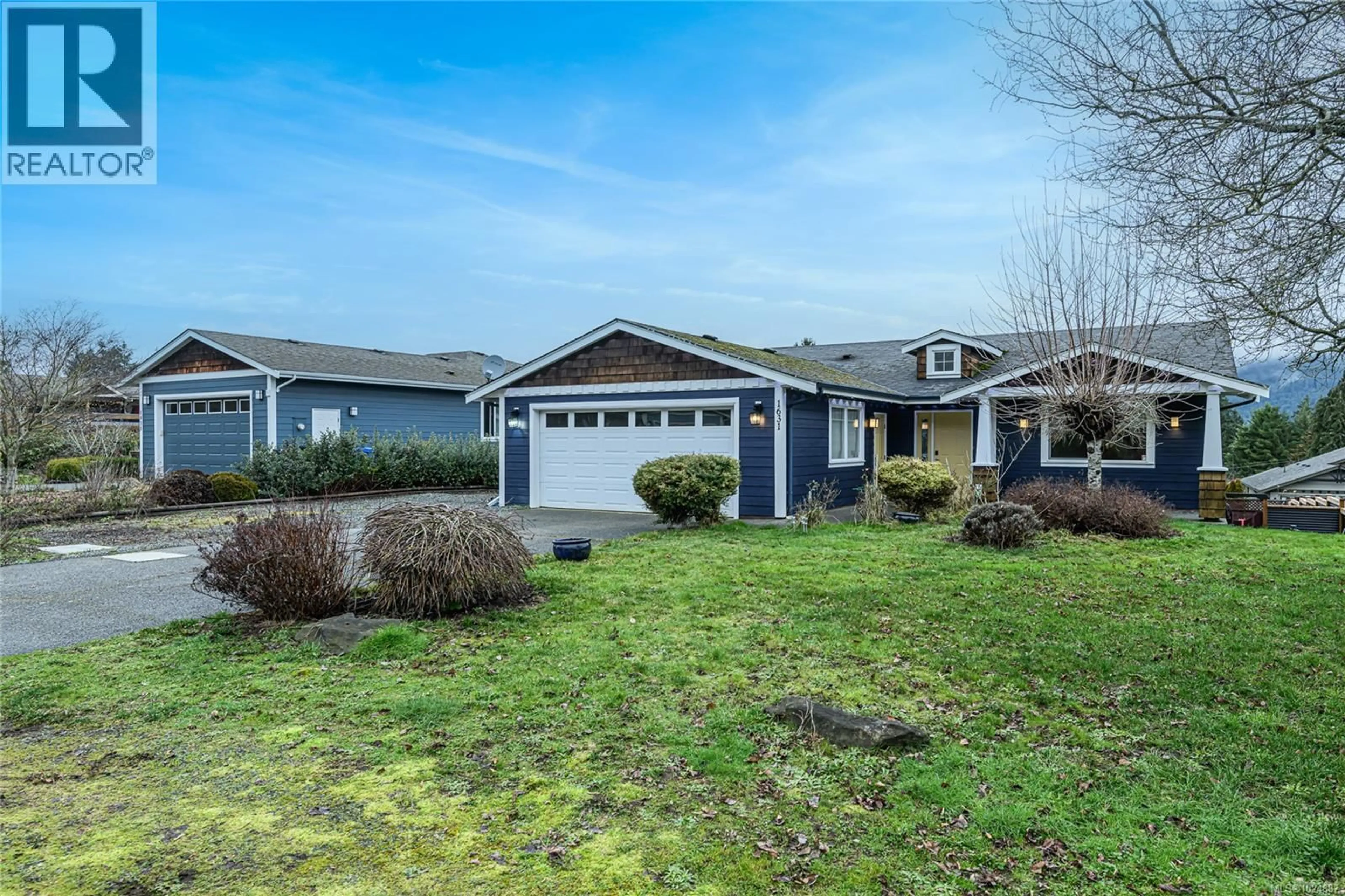 Home with vinyl exterior material, street for 1631 RONDEAULT ROAD, Cowichan Bay British Columbia V0R1N1