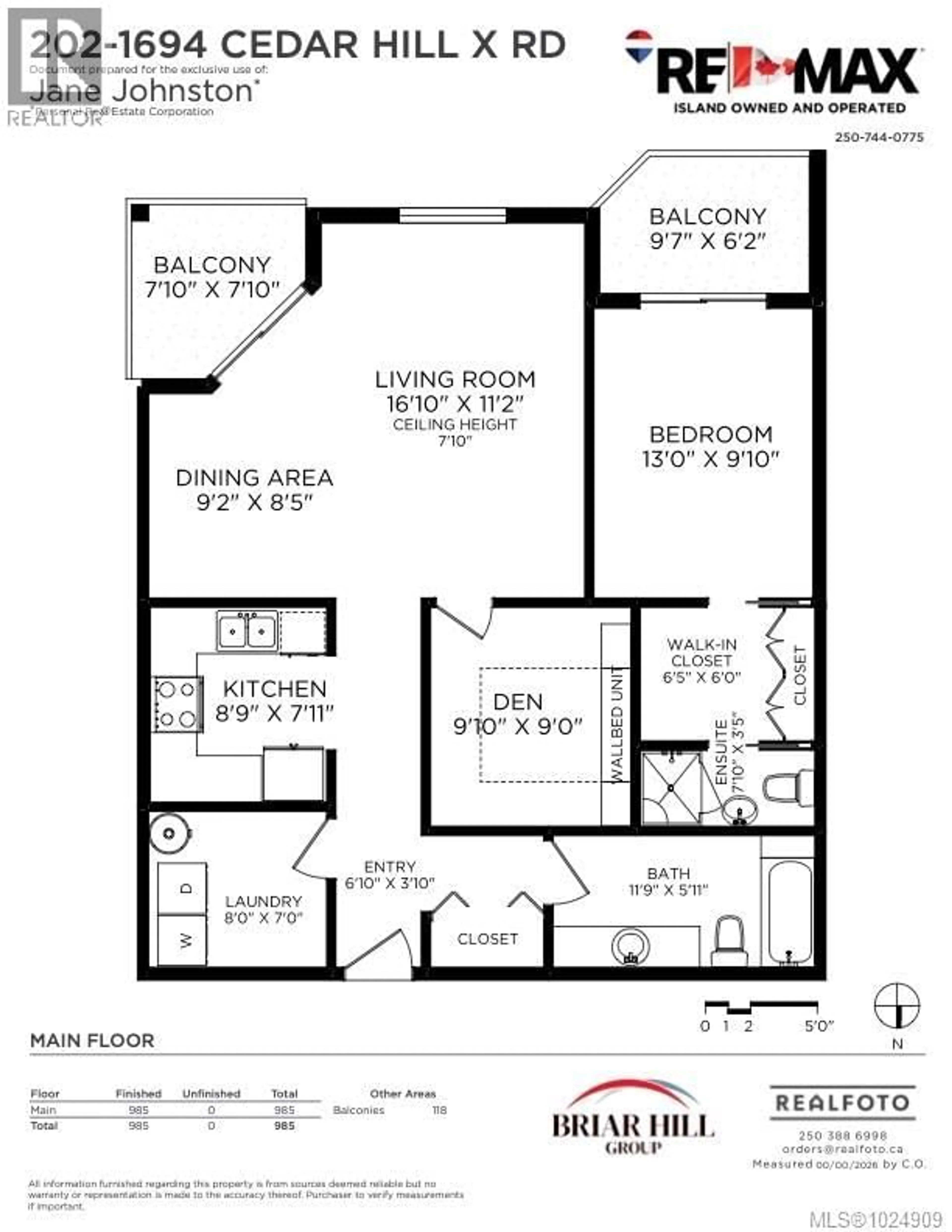Floor plan for 202 - 1694 CEDAR HILL CROSS ROAD, Saanich British Columbia V8P2P7