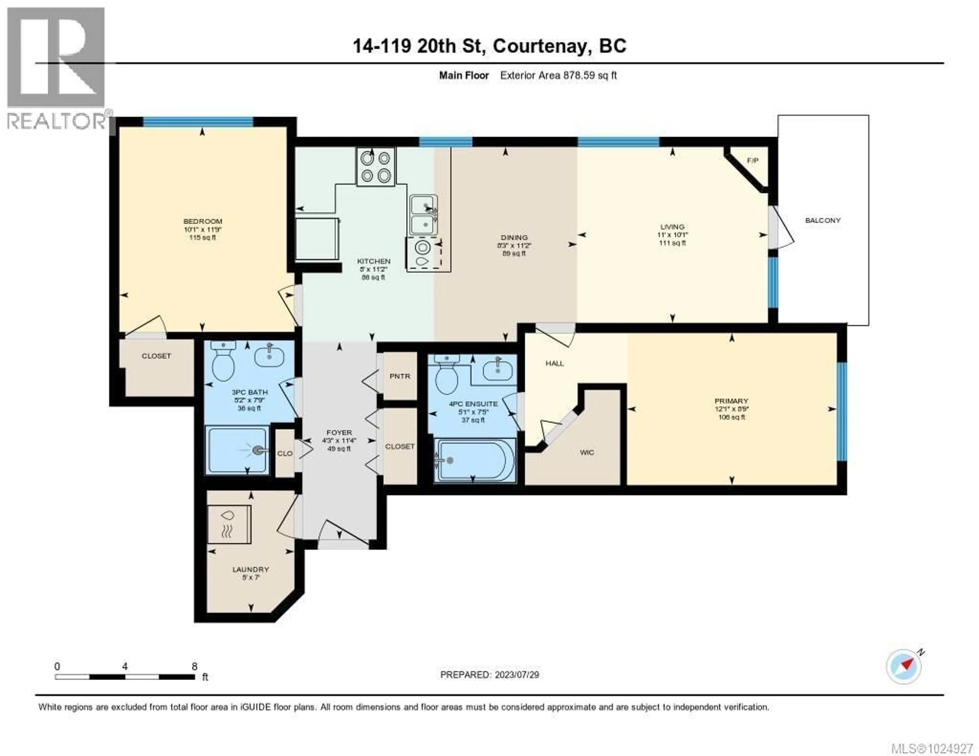 Floor plan for 14 - 119 20TH STREET, Courtenay British Columbia V9N8B1