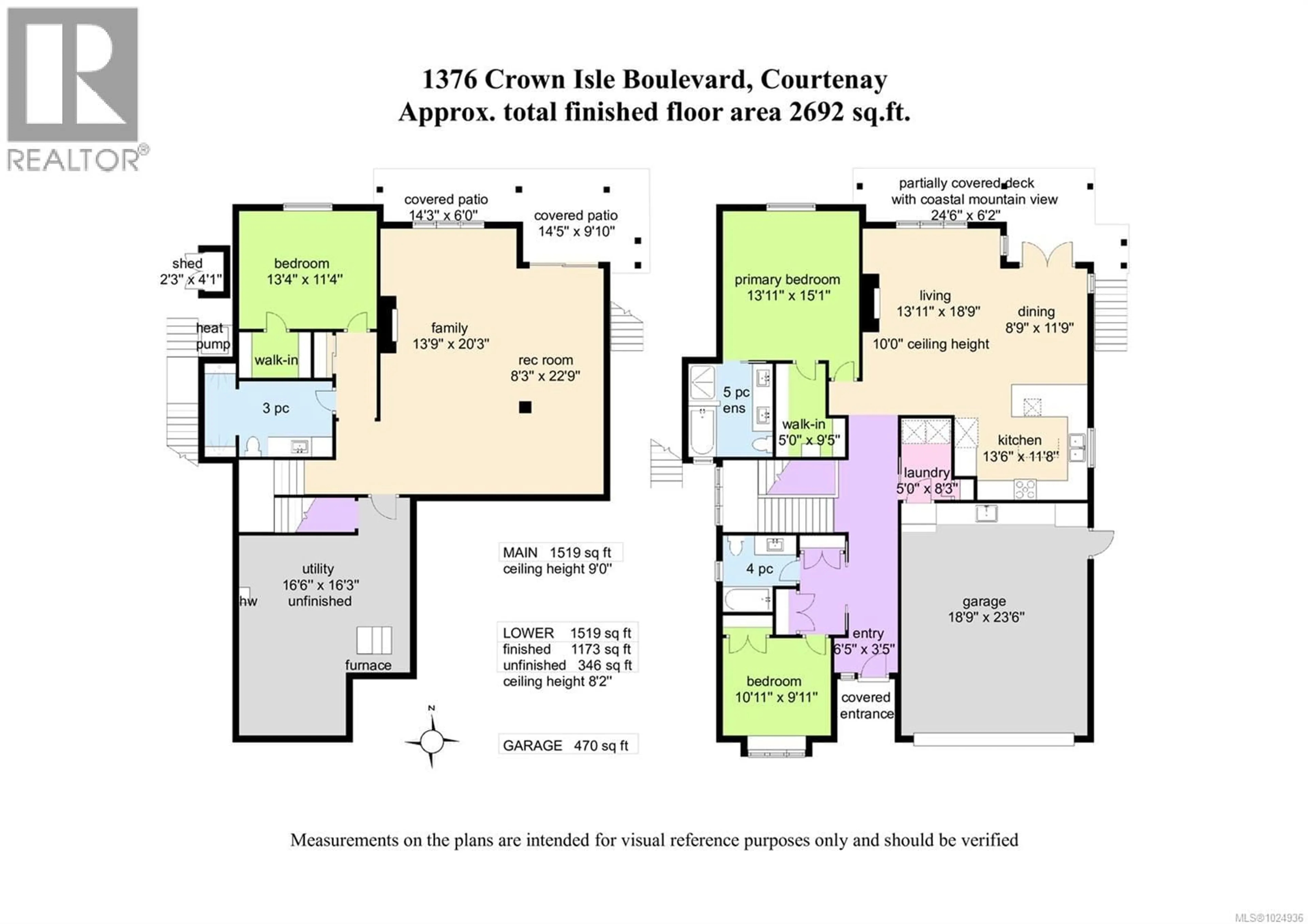 Floor plan for 1376 CROWN ISLE BOULEVARD, Courtenay British Columbia V9N0E2