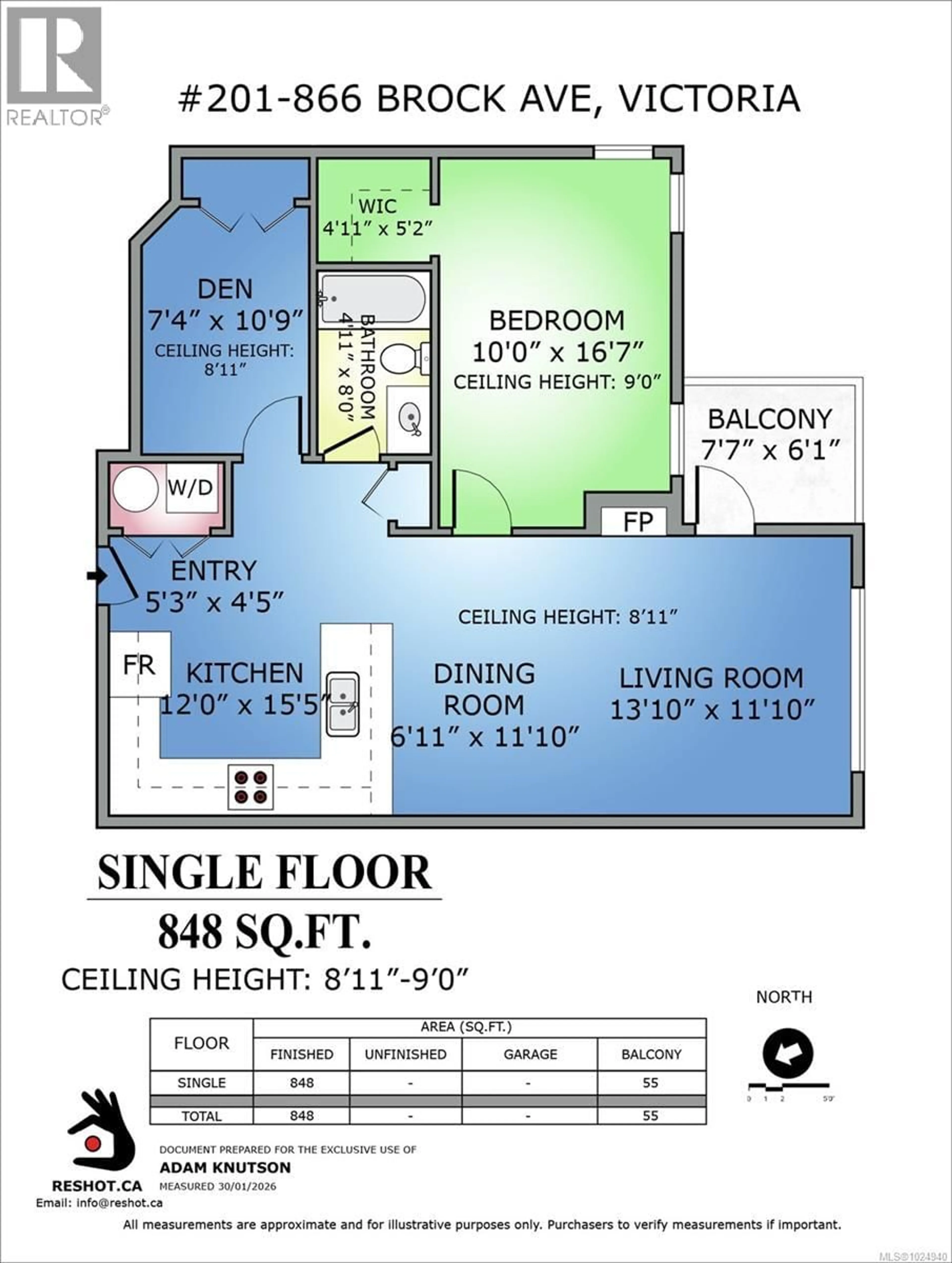 Floor plan for 201 - 866 BROCK AVENUE, Langford British Columbia V9B0H2