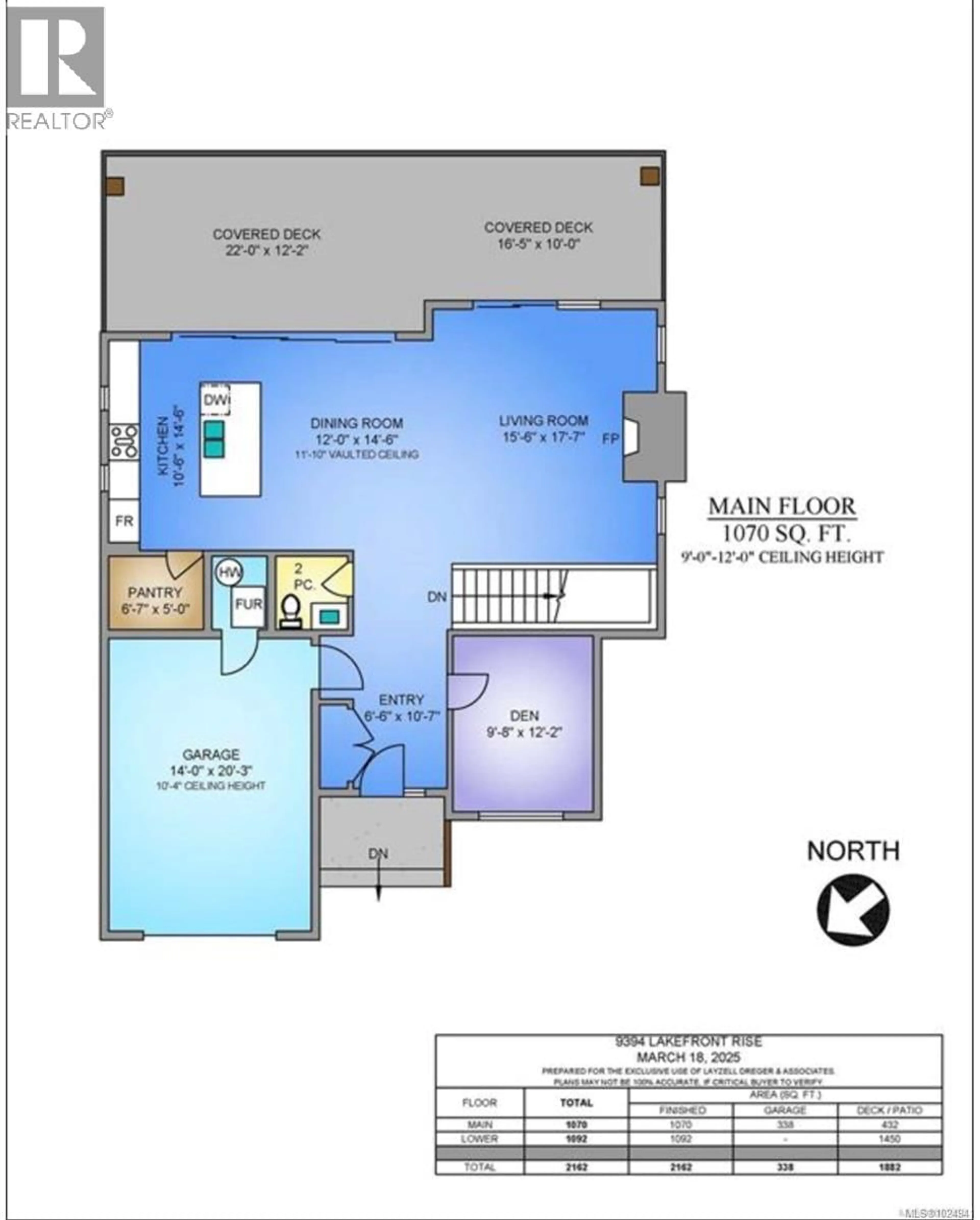 Floor plan for 9394 LAKEFRONT RISE, Lake Cowichan British Columbia V0R2G0