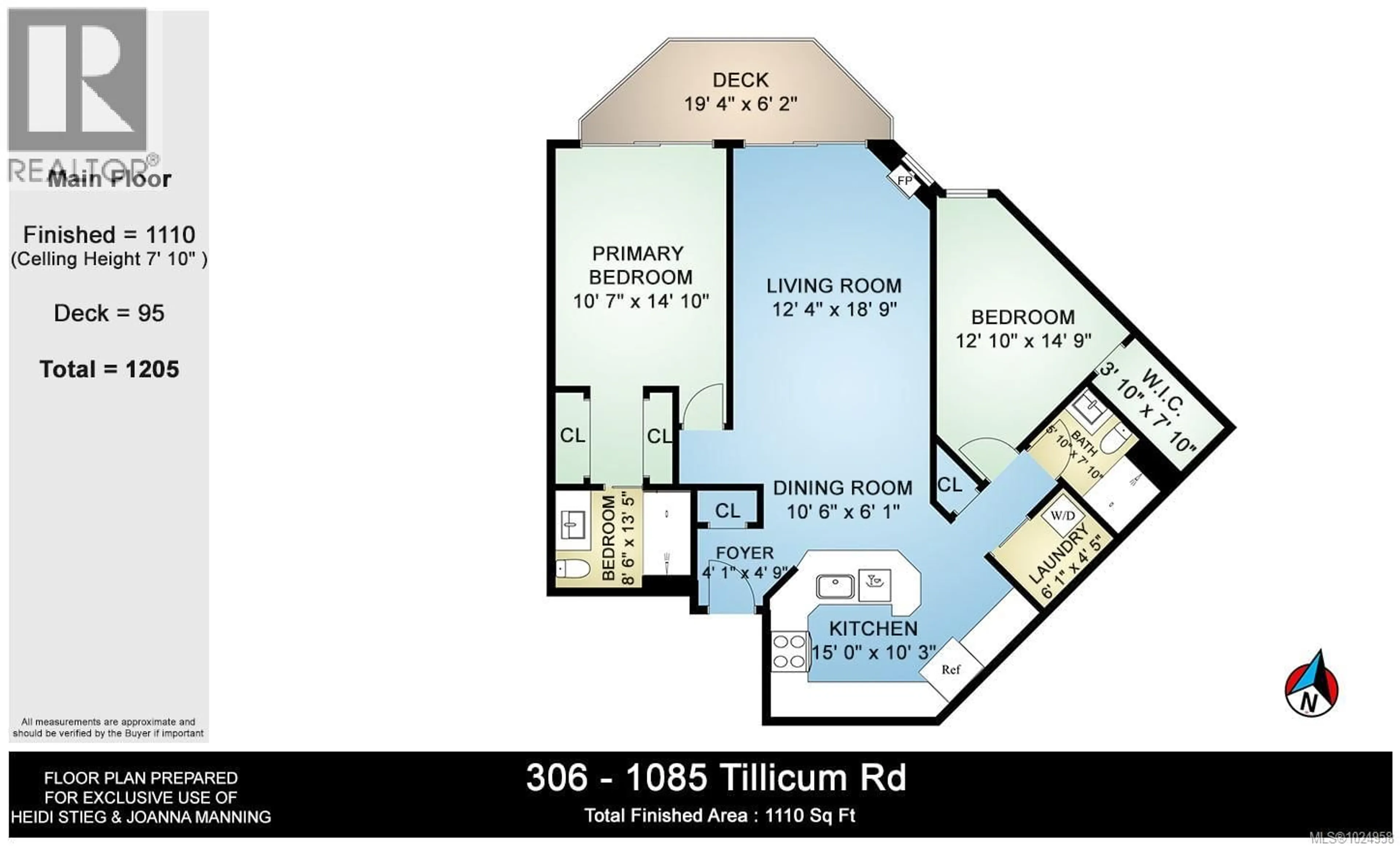 Floor plan for 306 - 1085 TILLICUM ROAD, Esquimalt British Columbia V9A7M3