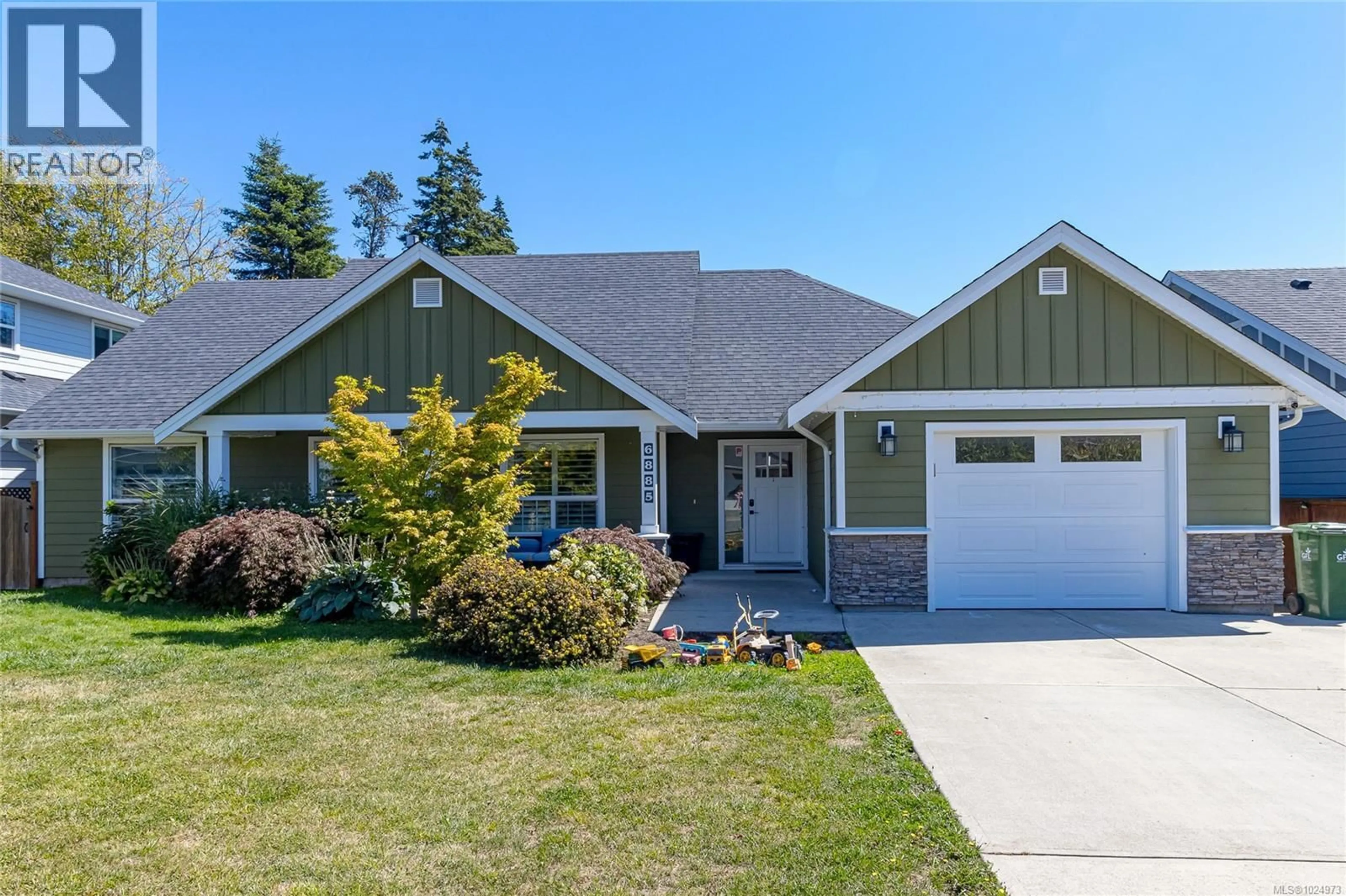 Home with vinyl exterior material, street for 6885 LAURA'S LANE, Sooke British Columbia V9Z0P8