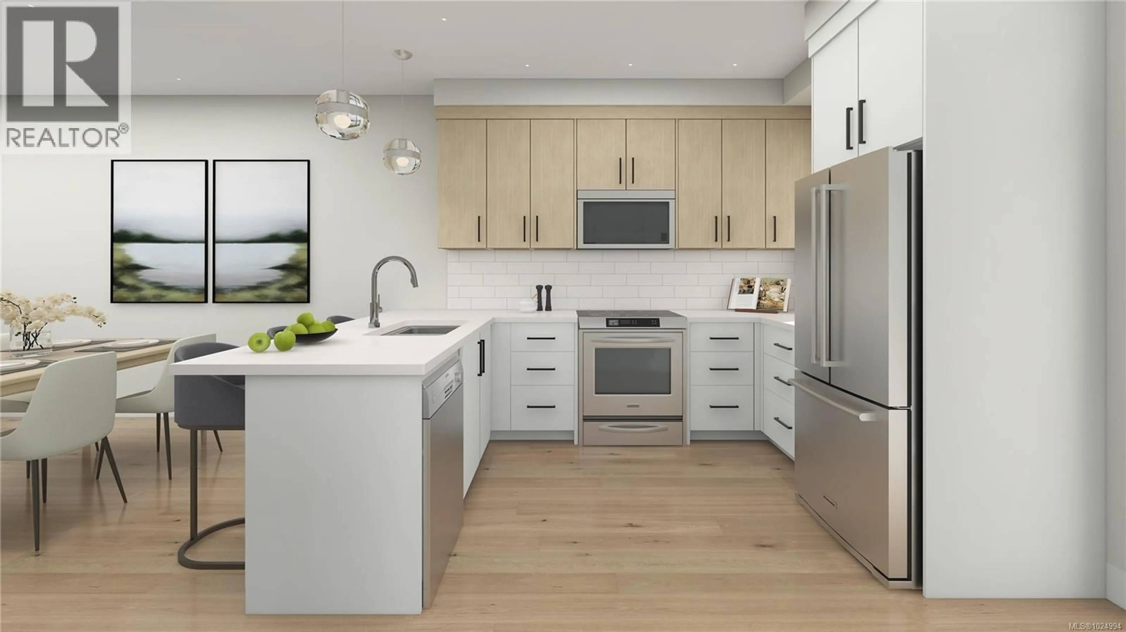 Open concept kitchen, wood/laminate floor for 10 - 624 MANCHESTER ROAD, Victoria British Columbia V8T2P1