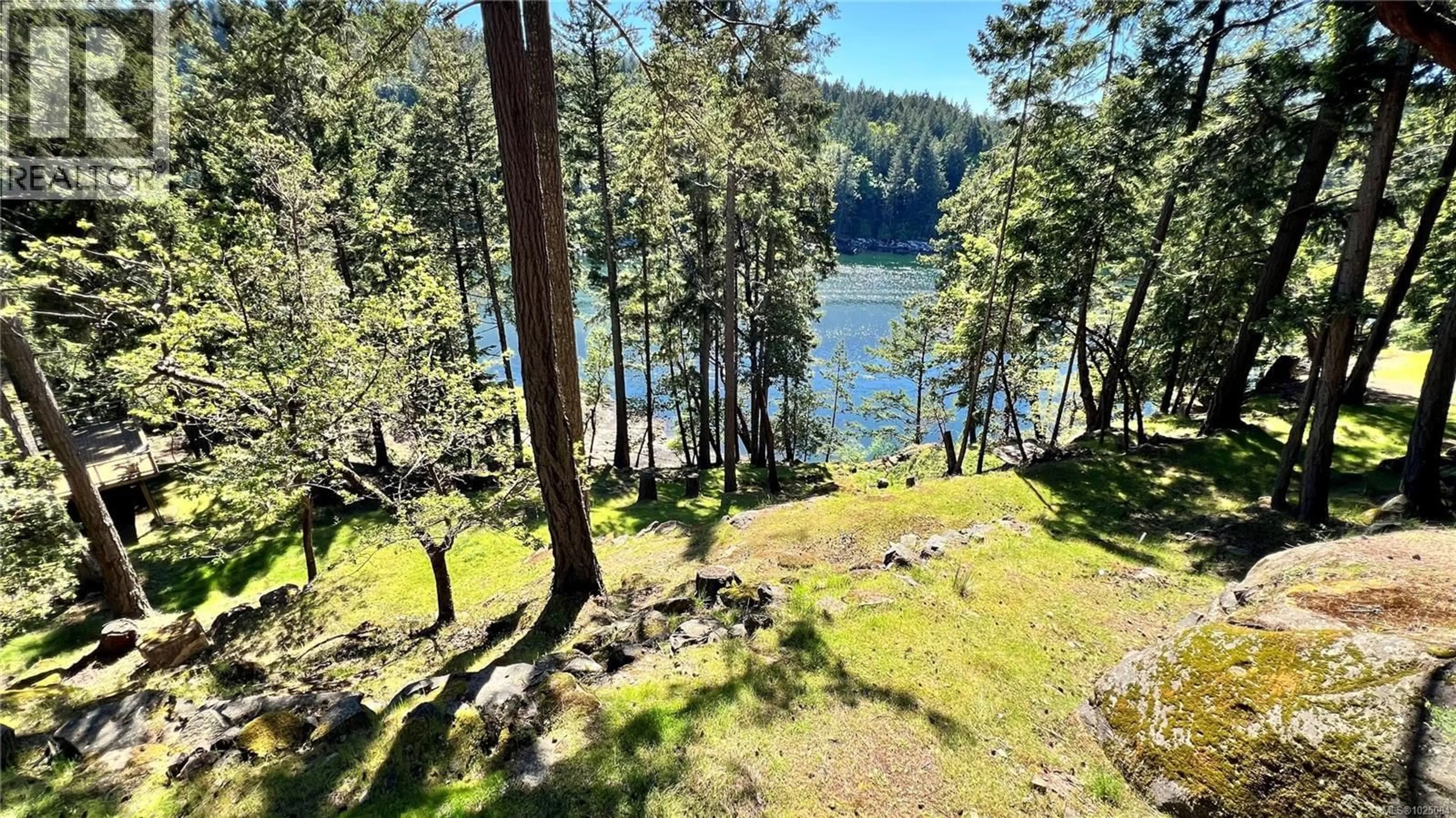 A pic from outside/outdoor area/front of a property/back of a property/a pic from drone, forest/trees view for 231 HALIBUT HILL ROAD, Mudge Island British Columbia V0R1X6