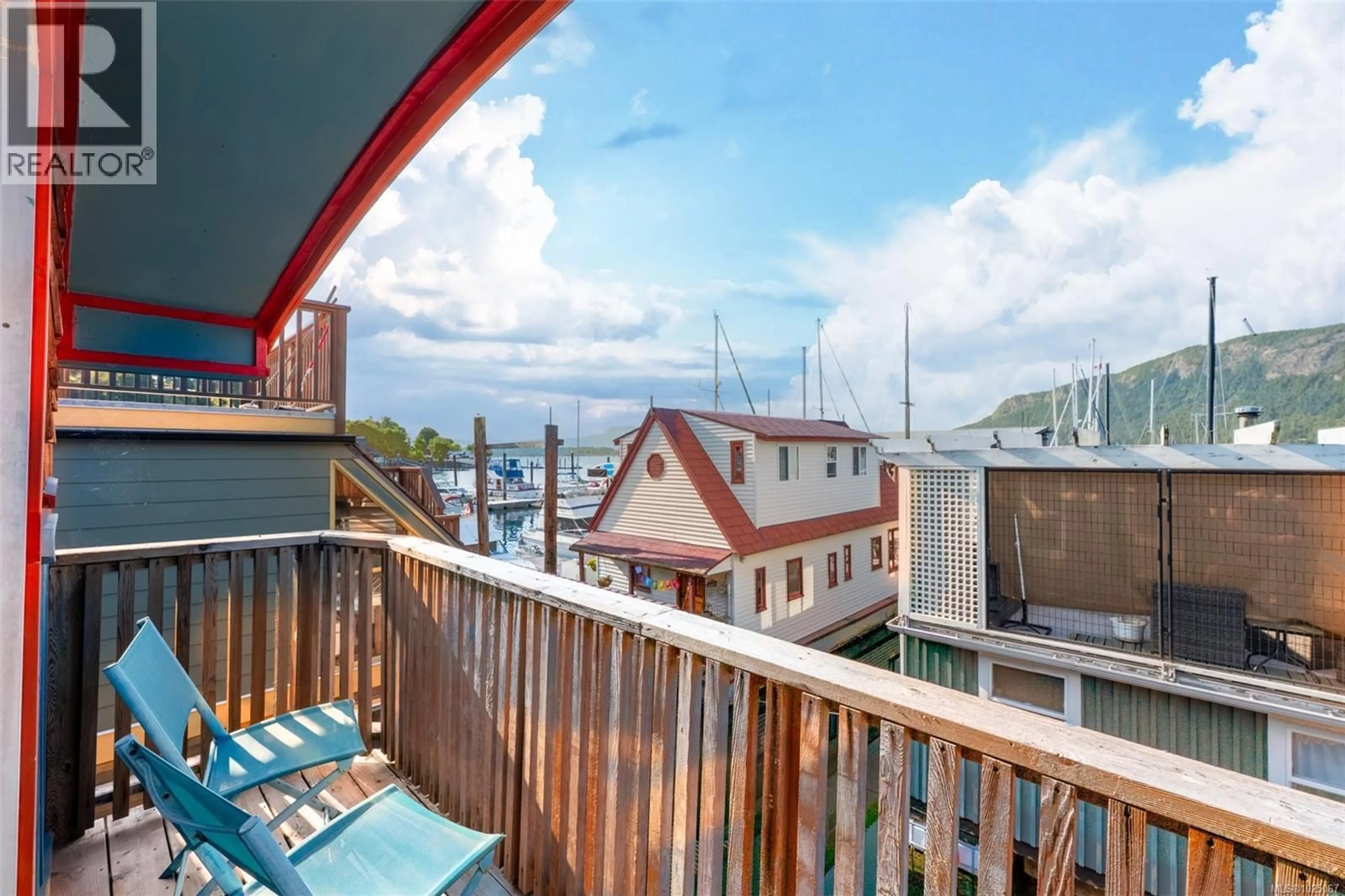 Balcony in the apartment, city buildings view from balcony for 2 - 1765 COWICHAN BAY ROAD, Cowichan Bay British Columbia V0R1N0