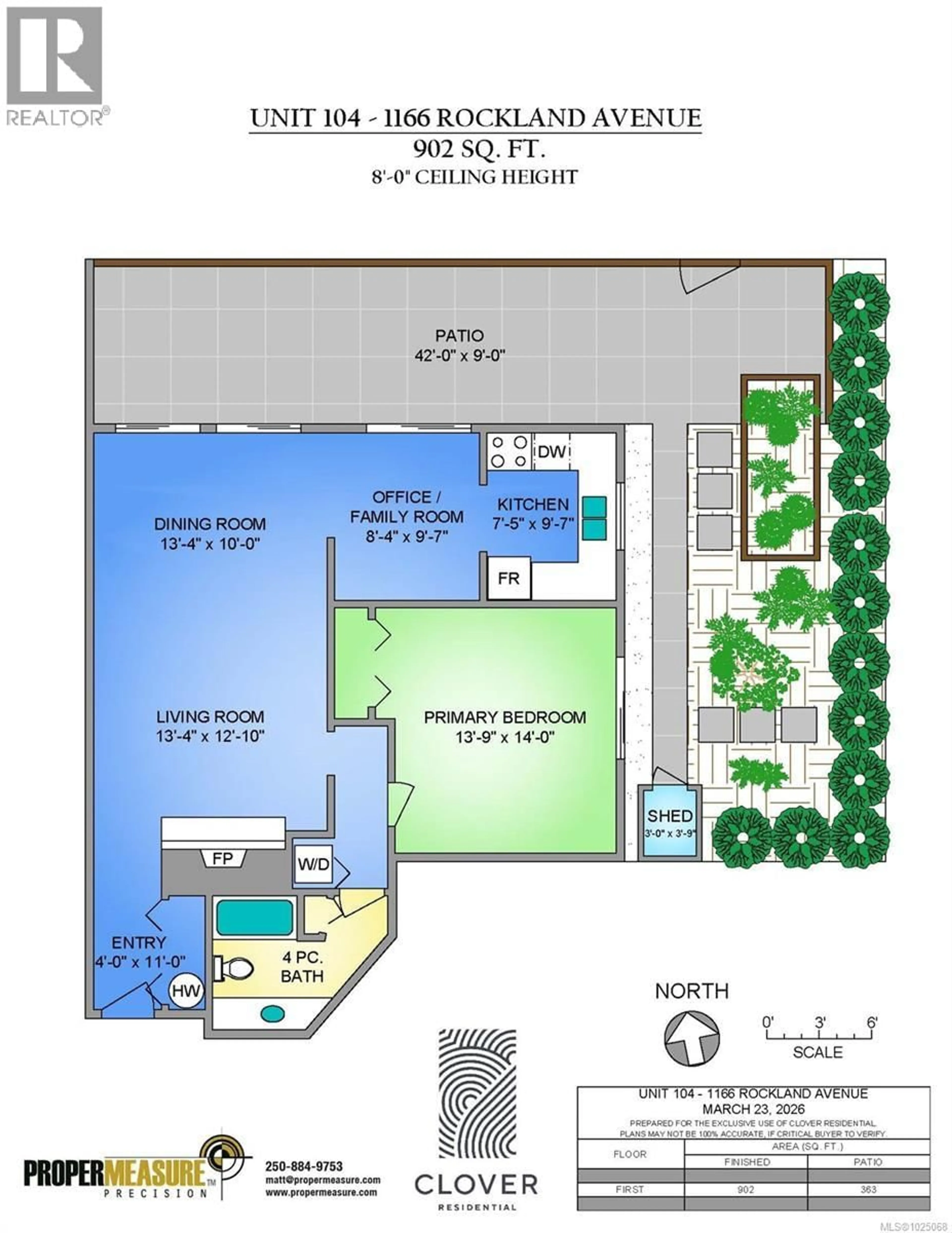 Floor plan for 104 - 1166 ROCKLAND AVENUE, Victoria British Columbia V8V3H7